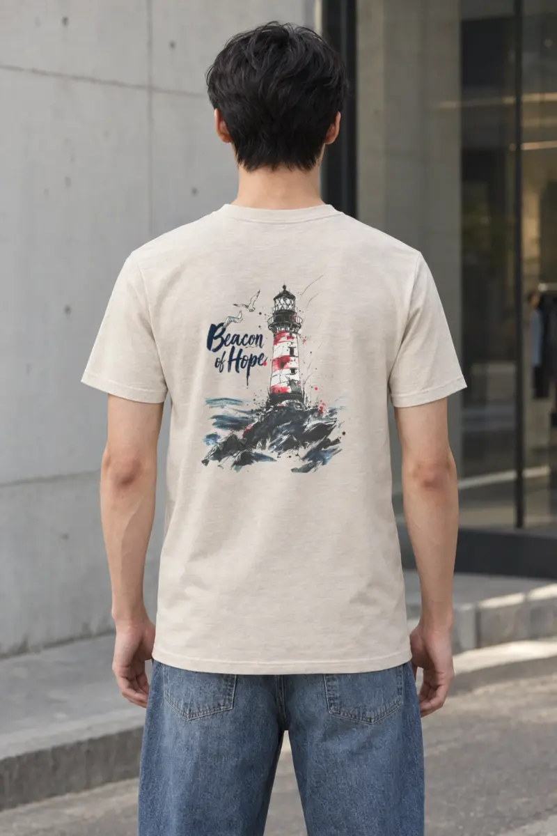 "Beacon Of Hope" Heavyweight Unisex Crewneck T-shirt