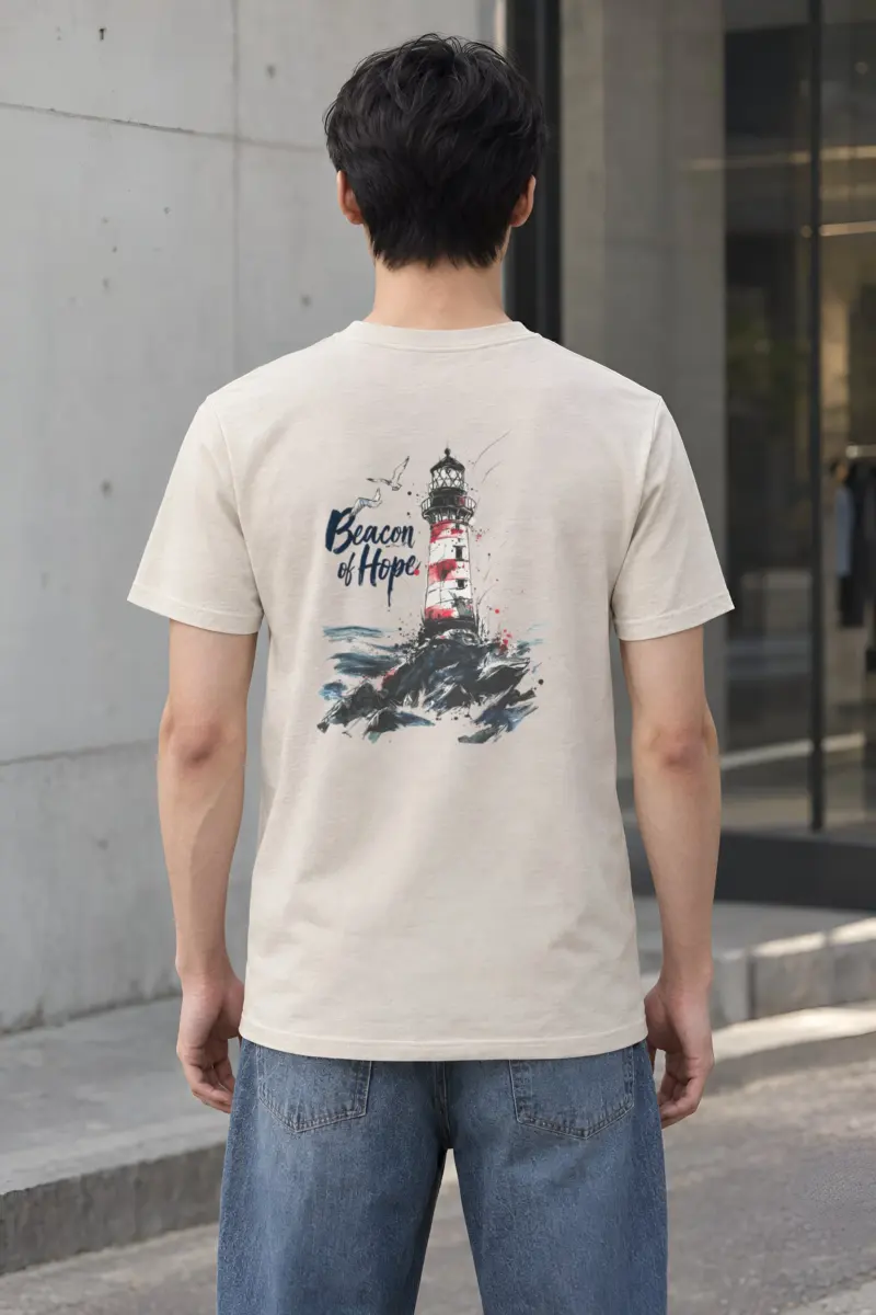 "Beacon Of Hope" Heavyweight Unisex Crewneck T-shirt