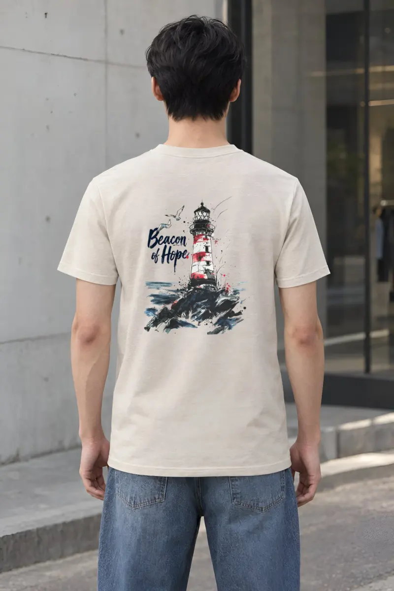"Beacon Of Hope" Heavyweight Unisex Crewneck T-shirt