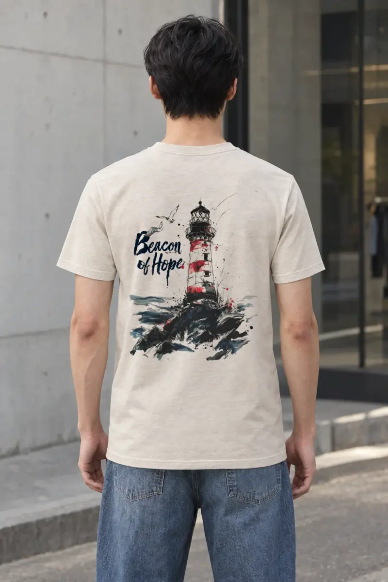 "Beacon Of Hope" Heavyweight Unisex Crewneck T-shirt