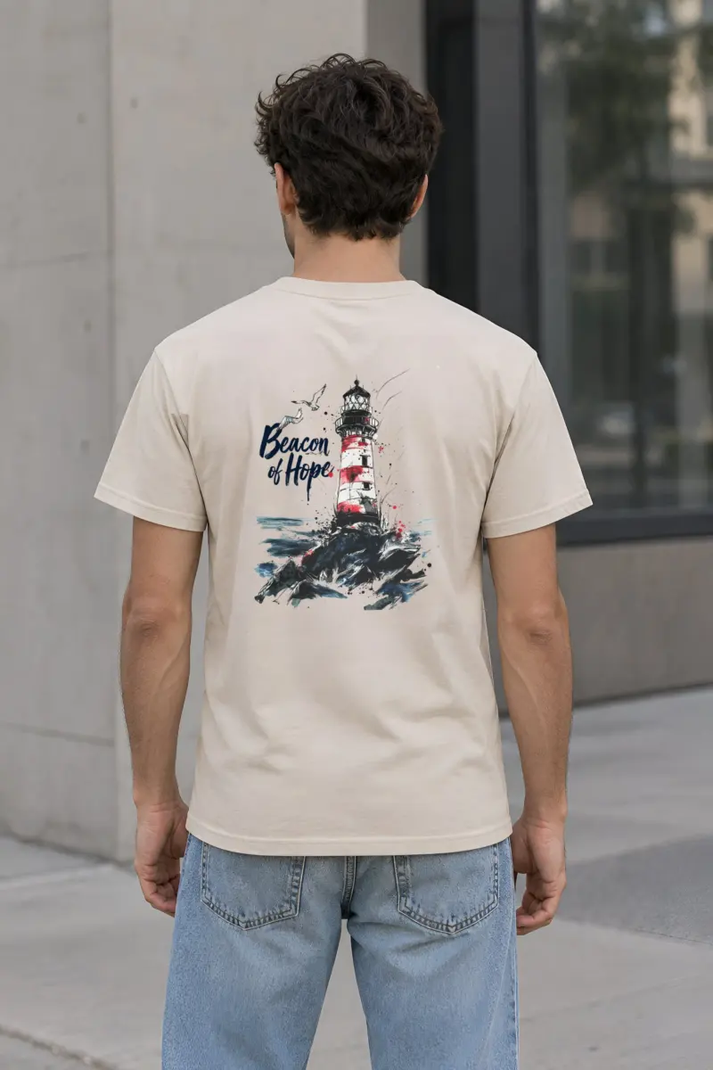 "Beacon Of Hope" Heavyweight Unisex Crewneck T-shirt