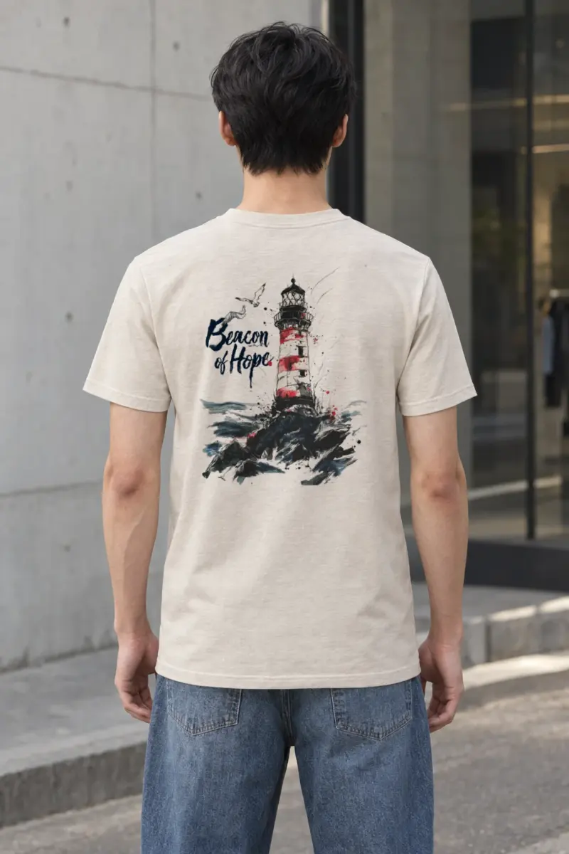 "Beacon Of Hope" Heavyweight Unisex Crewneck T-shirt