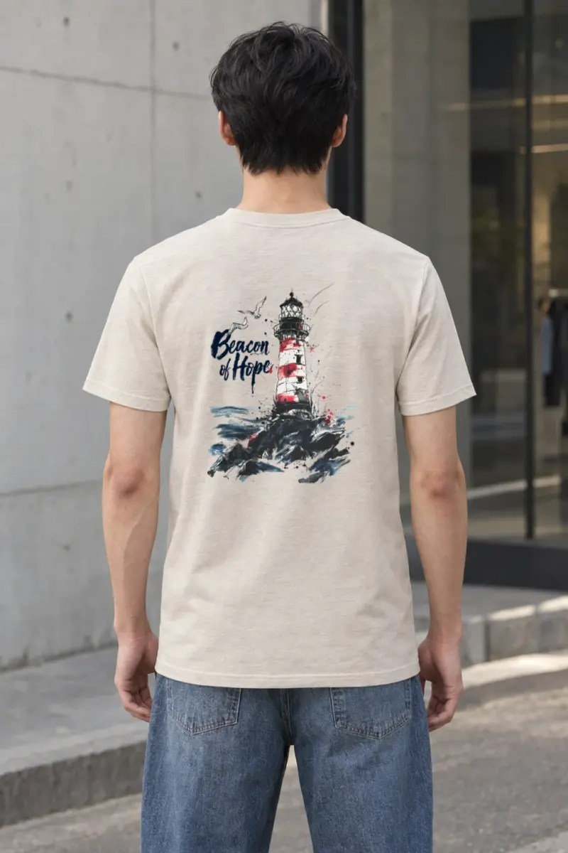 "Beacon Of Hope" Heavyweight Unisex Crewneck T-shirt