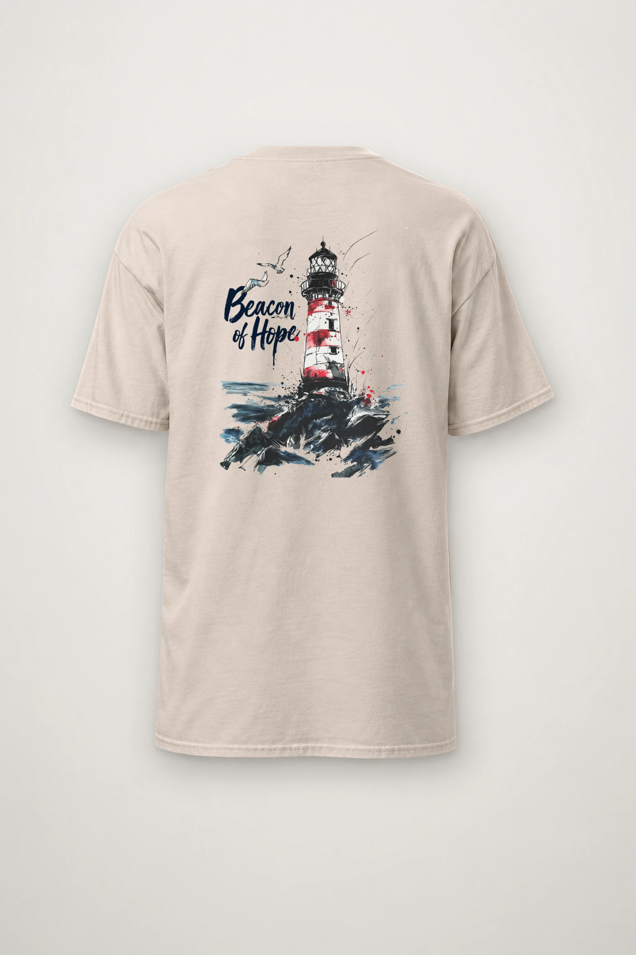 "Beacon Of Hope" Heavyweight Unisex Crewneck T-shirt