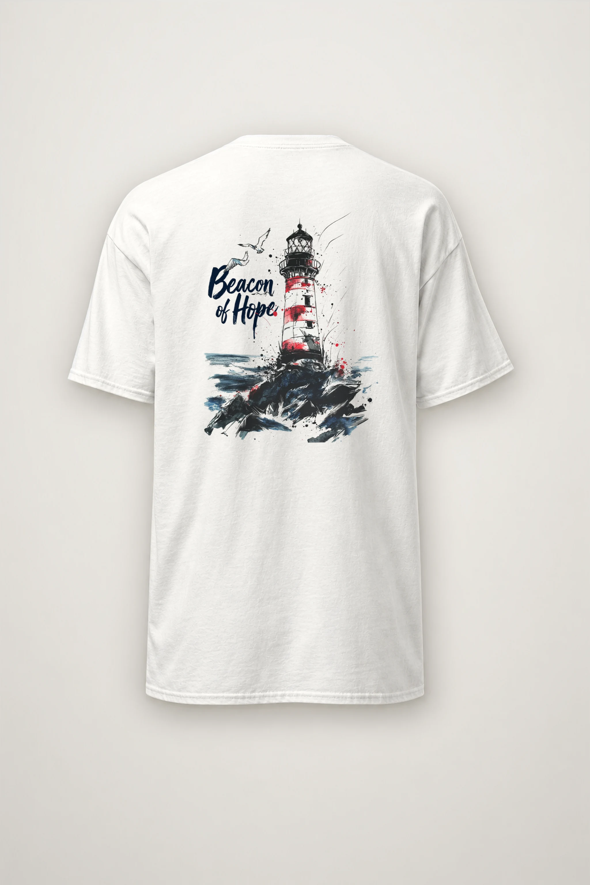 "Beacon Of Hope" Heavyweight Unisex Crewneck T-shirt