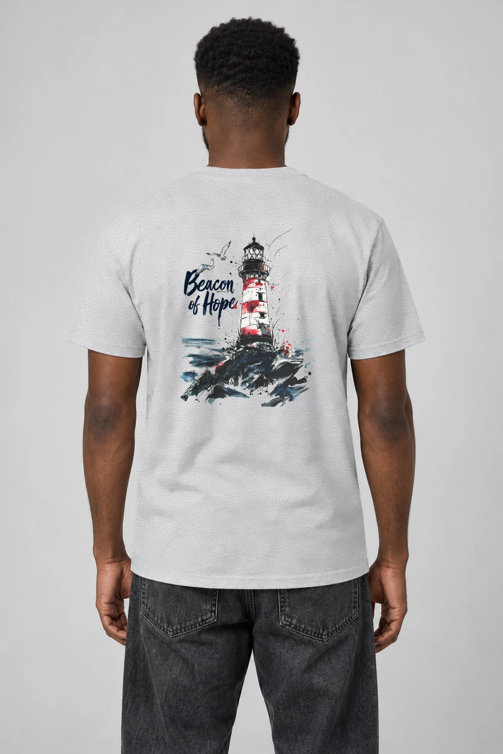 "Beacon Of Hope" Heavyweight Unisex Crewneck T-shirt