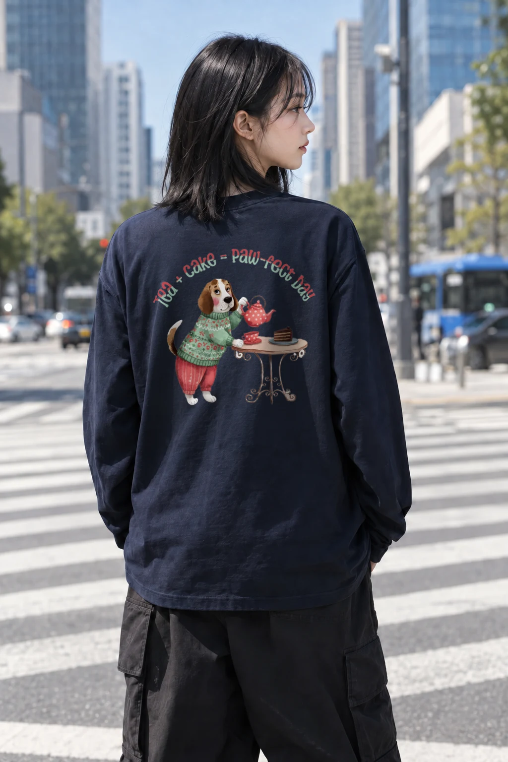 "Beagle Tea Service" Unisex Longsleeve T-shirt | Gildan 2400