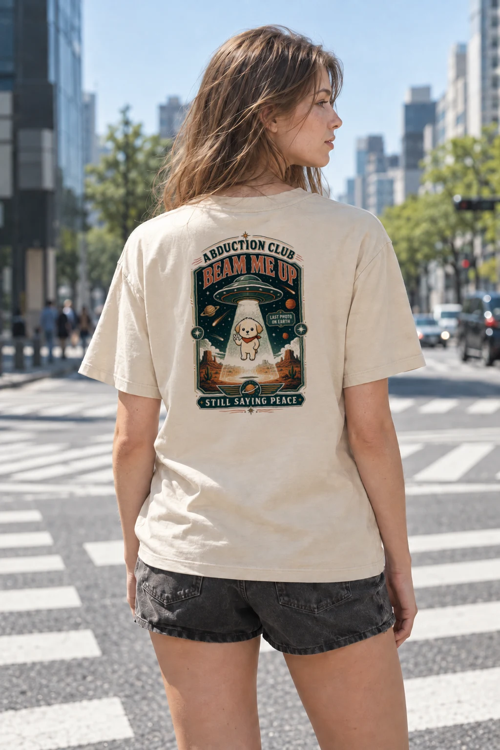 "Beam Me Up" Heavyweight Unisex Crewneck T-shirt | Gildan 5000