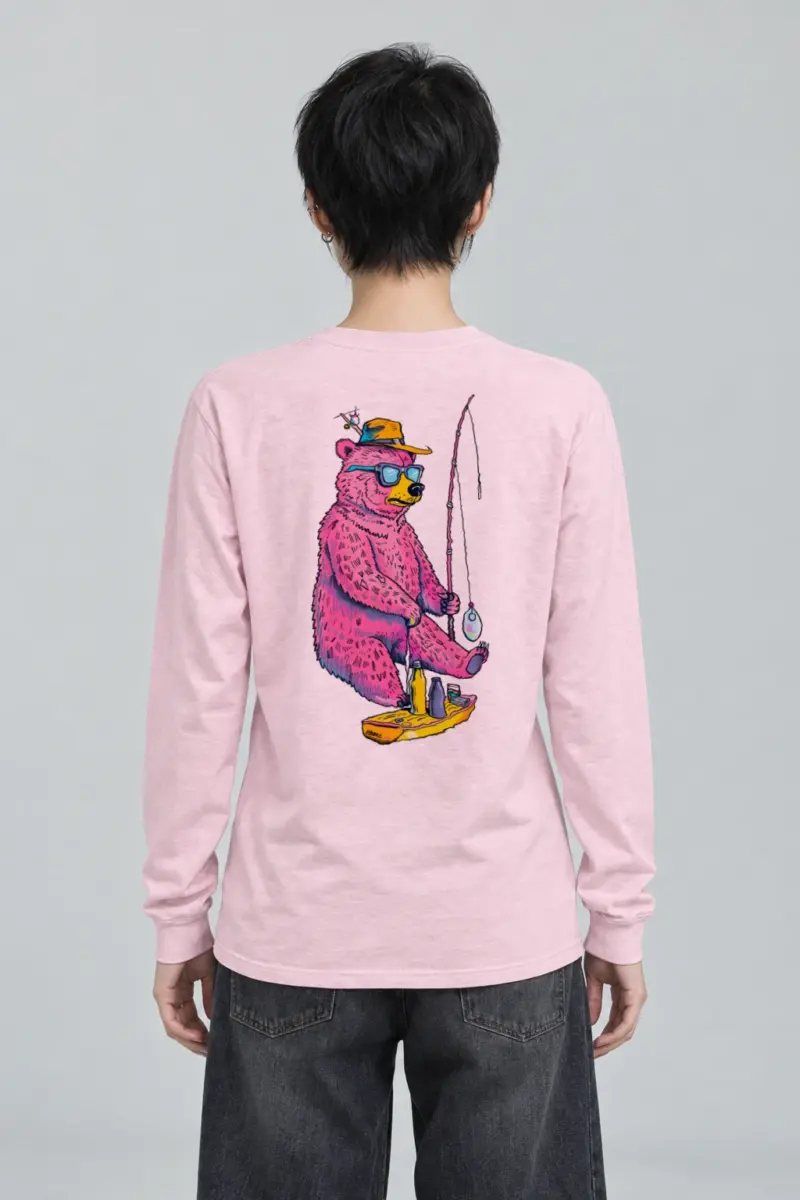 "Bear Angler In Shades" Unisex Longsleeve T-shirt
