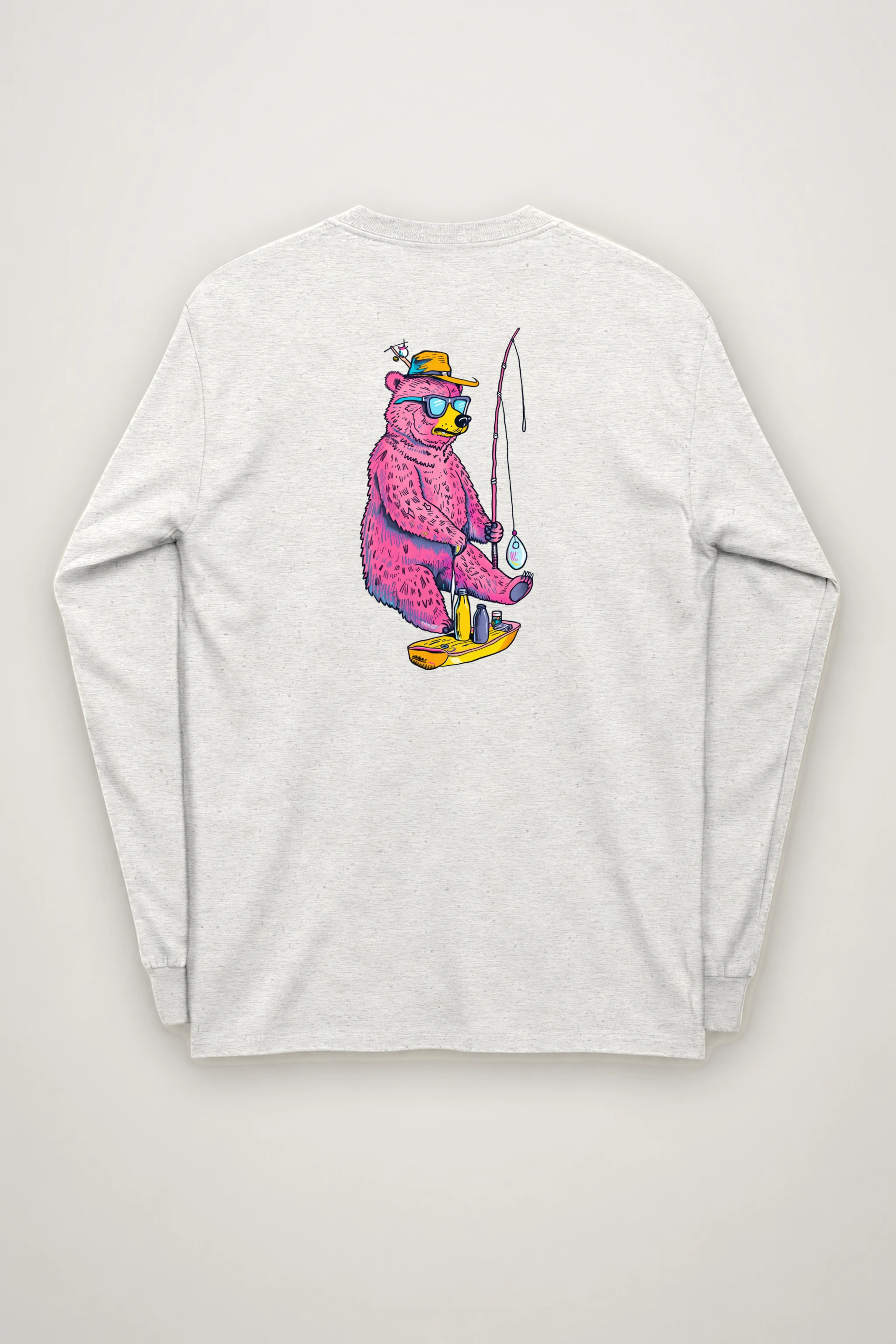 "Bear Angler In Shades" Unisex Longsleeve T-shirt