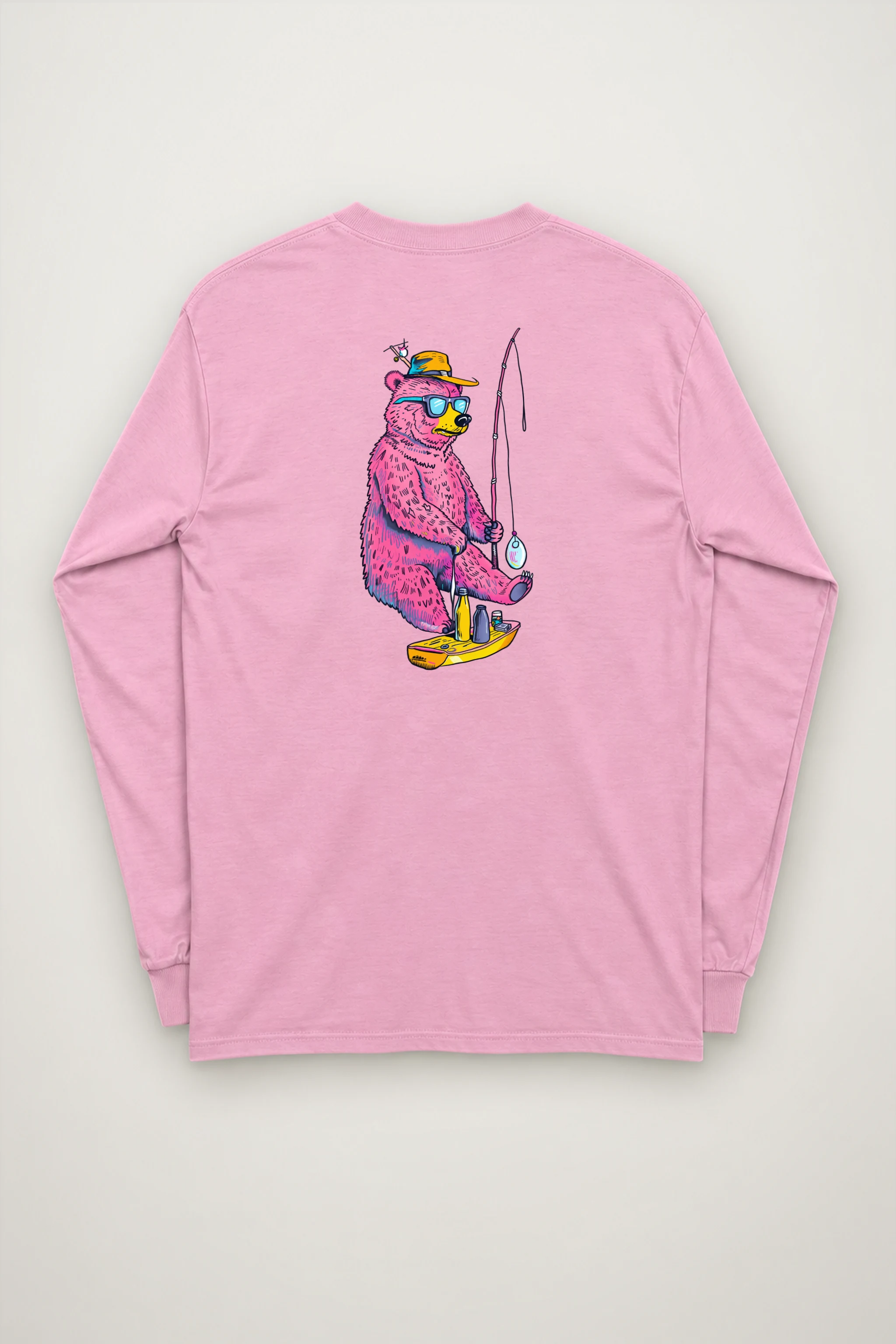 "Bear Angler In Shades" Unisex Longsleeve T-shirt