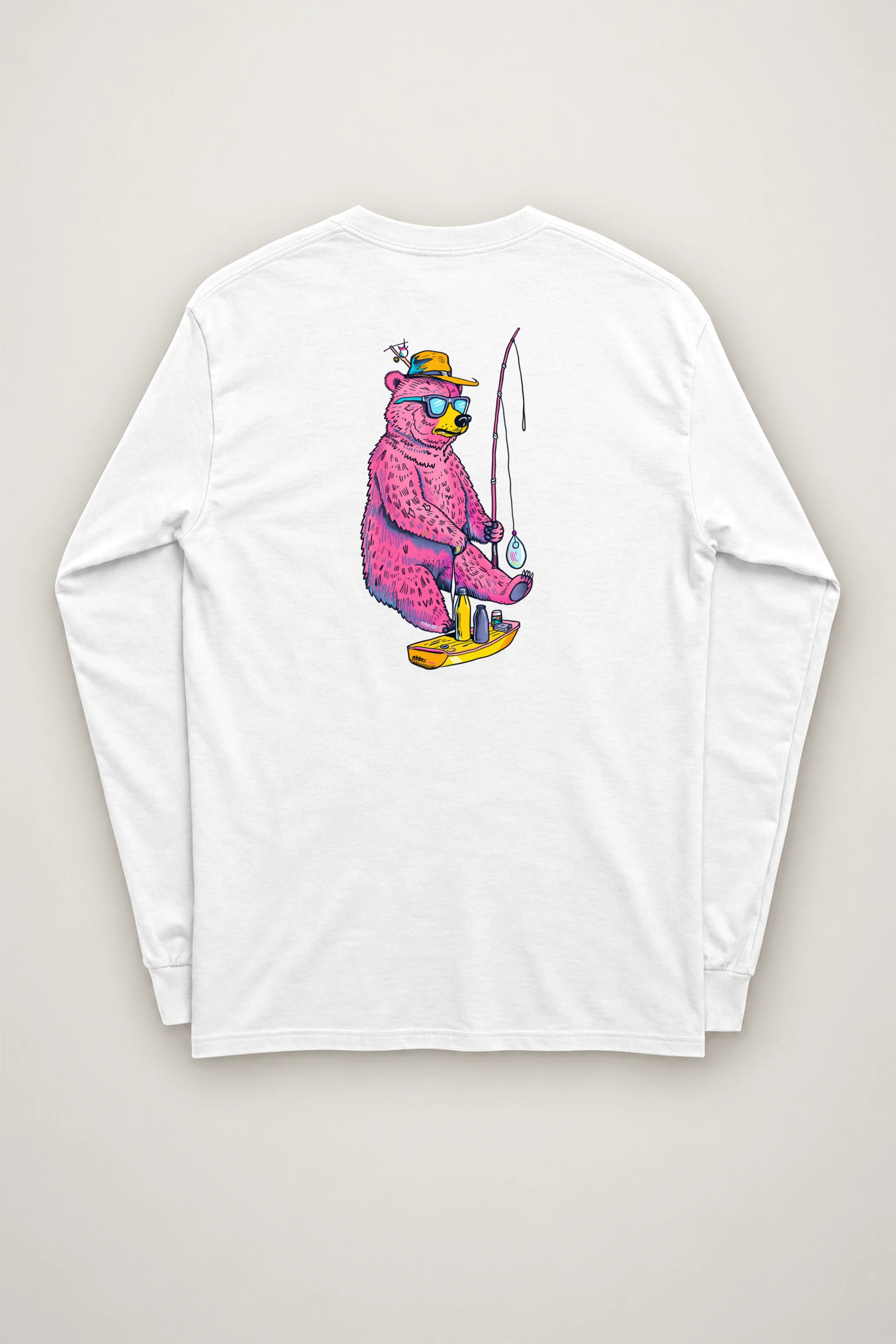 "Bear Angler In Shades" Unisex Longsleeve T-shirt