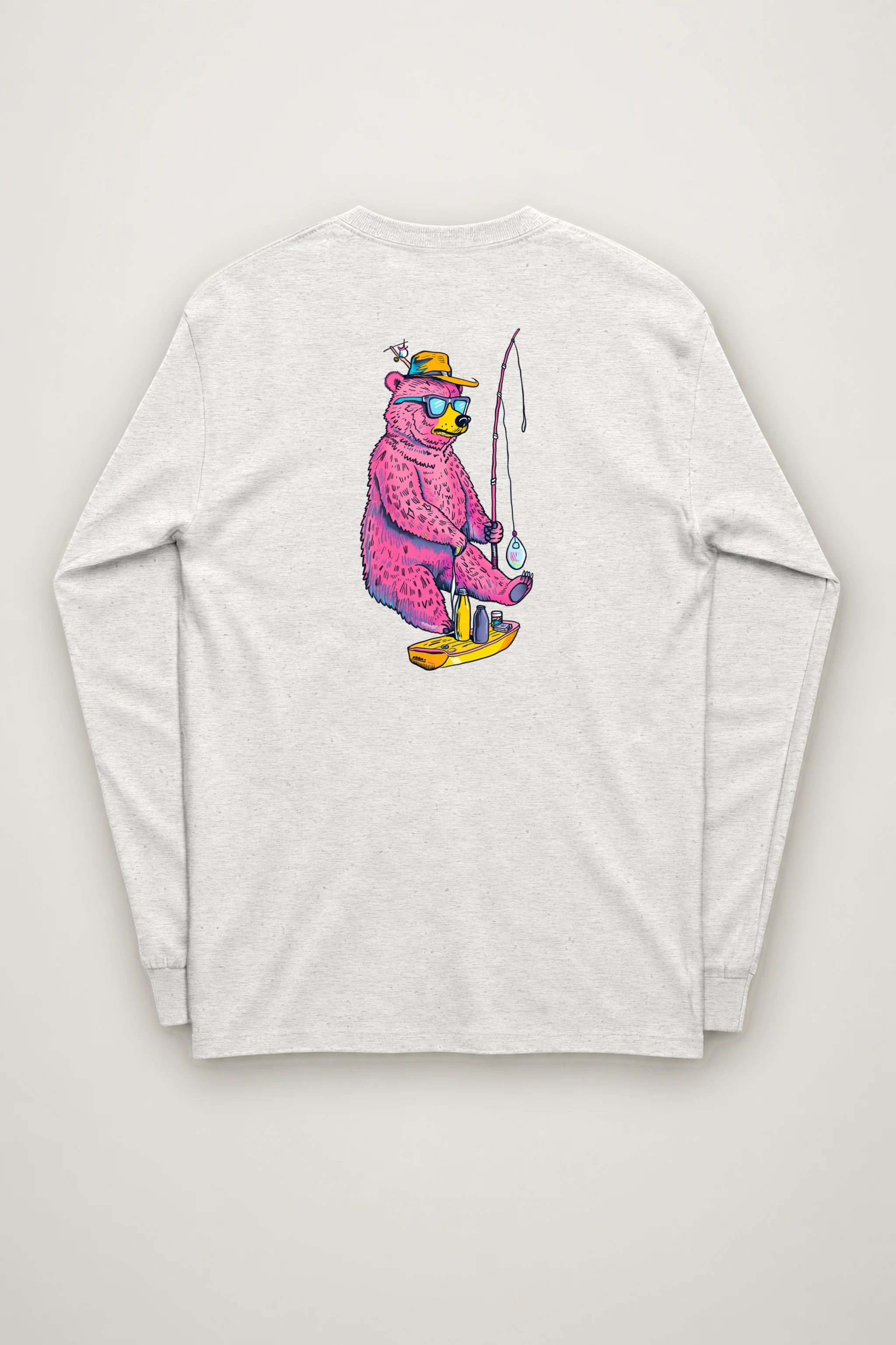 "Bear Angler In Shades" Unisex Longsleeve T-shirt