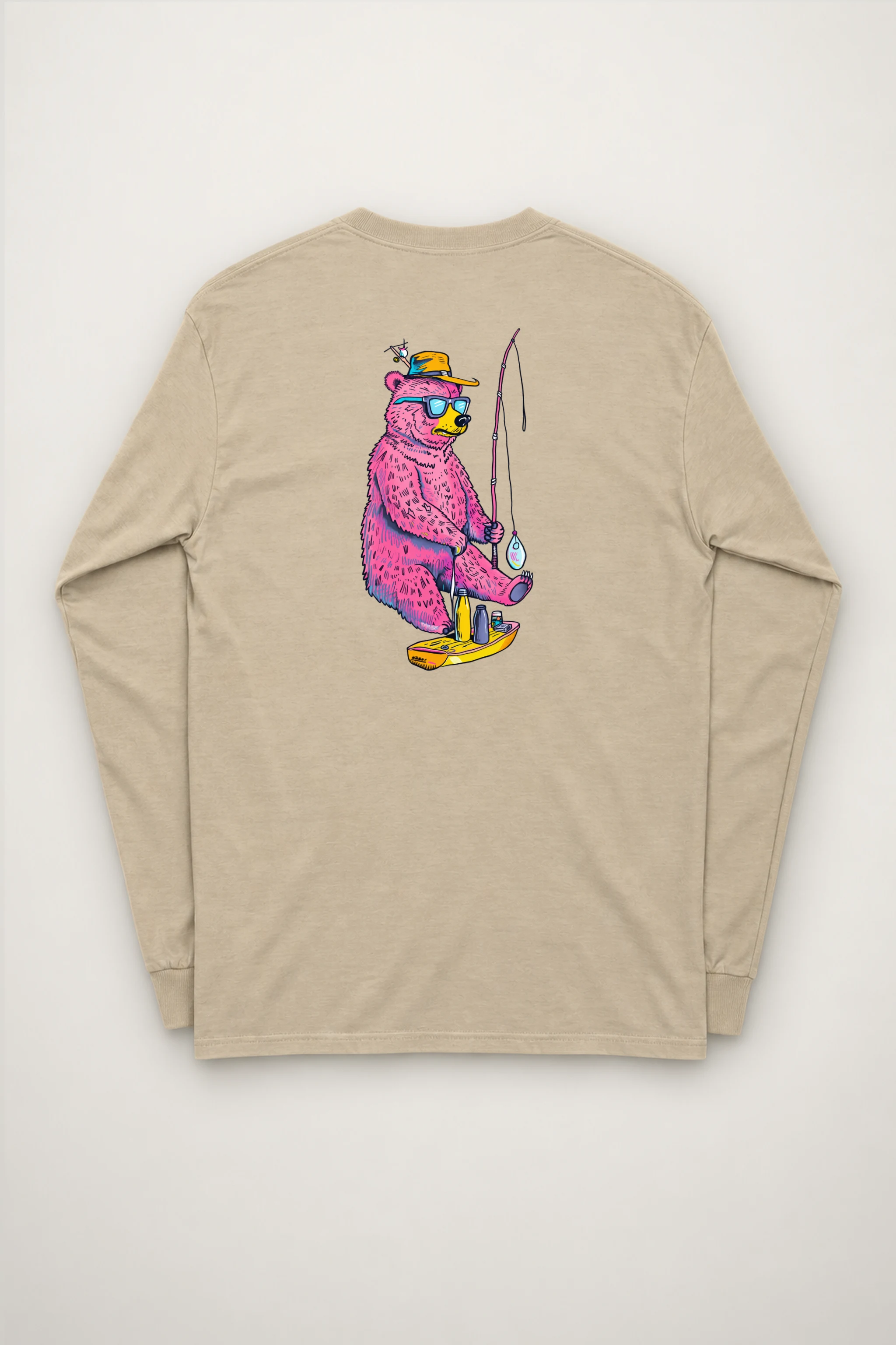 "Bear Angler In Shades" Unisex Longsleeve T-shirt