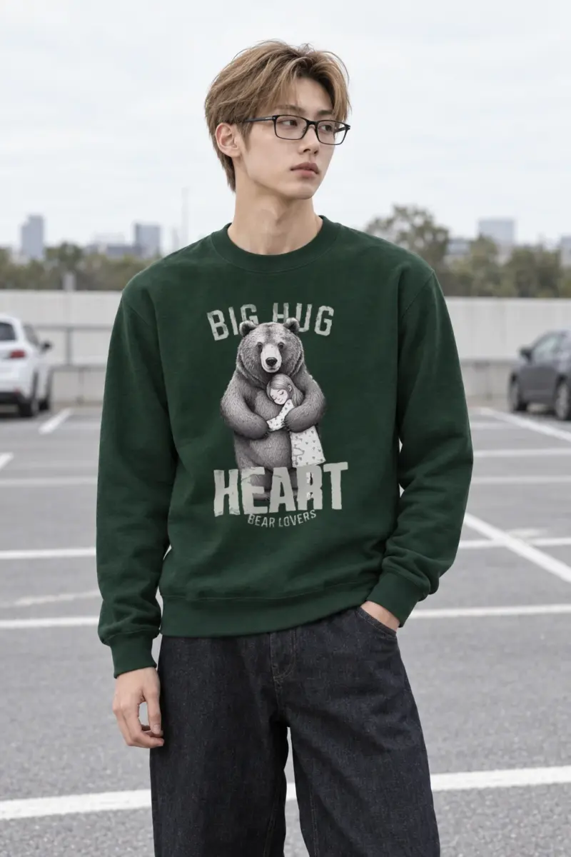 "Bear Hug Heart" Heavy Blend Unisex Crewneck Sweatshirt