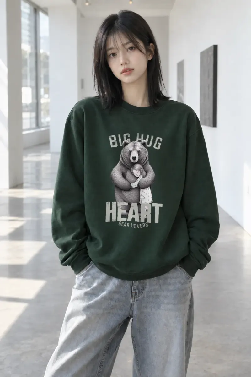 "Bear Hug Heart" Heavy Blend Unisex Crewneck Sweatshirt | Gildan 18000
