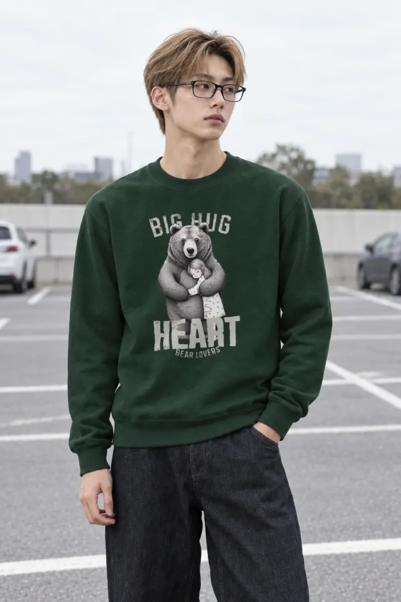 "Bear Hug Heart" Heavy Blend Unisex Crewneck Sweatshirt