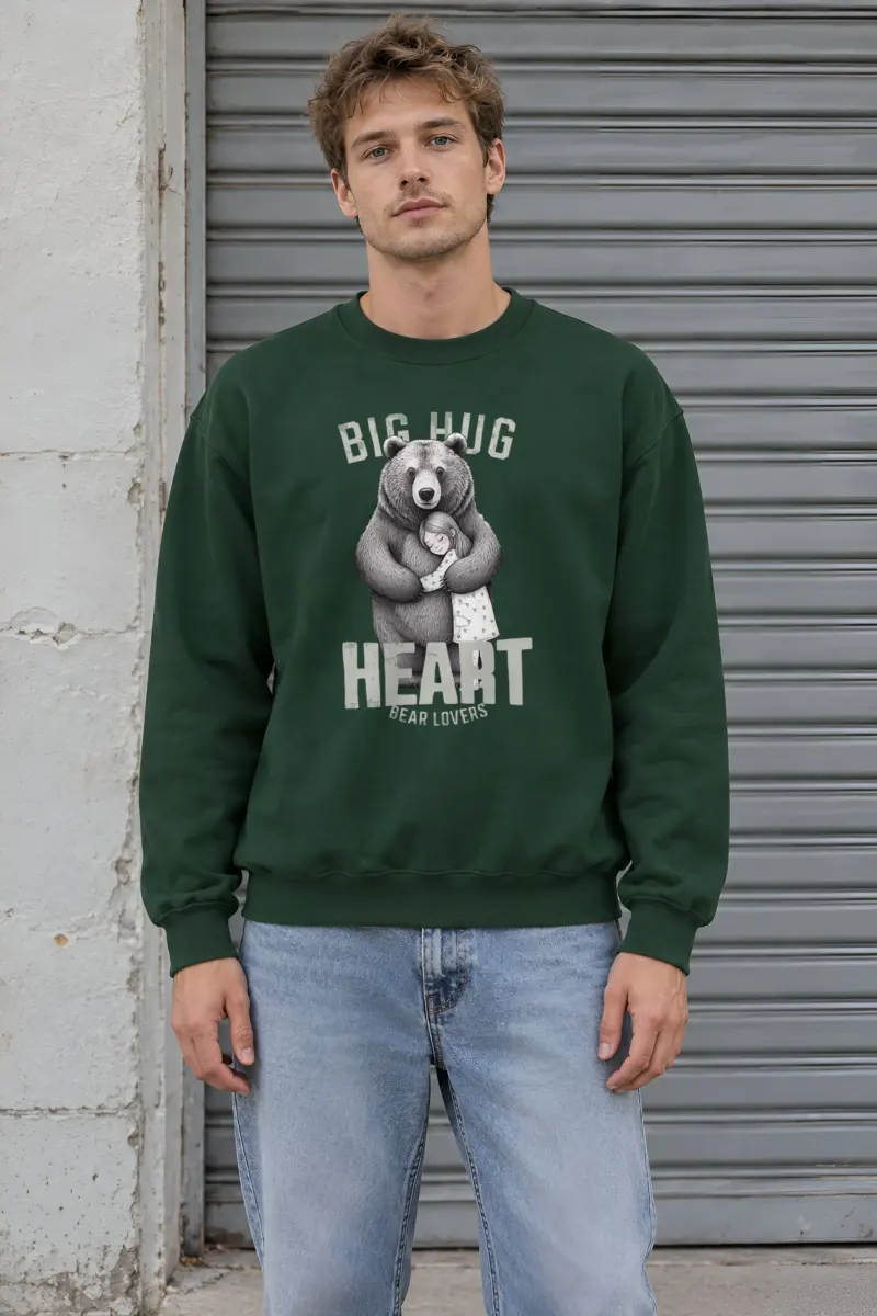 "Bear Hug Heart" Heavy Blend Unisex Crewneck Sweatshirt