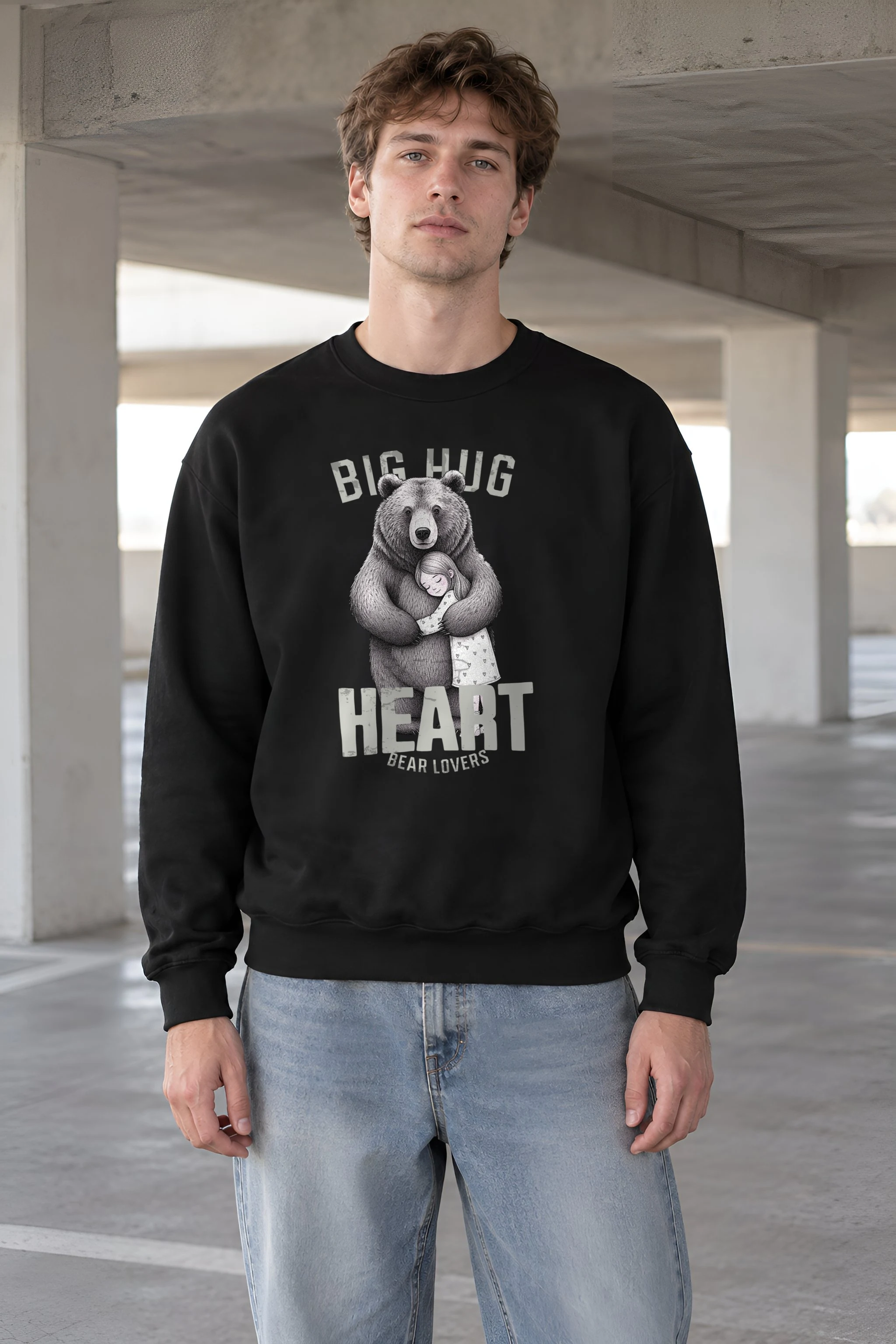 "Bear Hug Heart" 1 Crewneck Sweatshirt