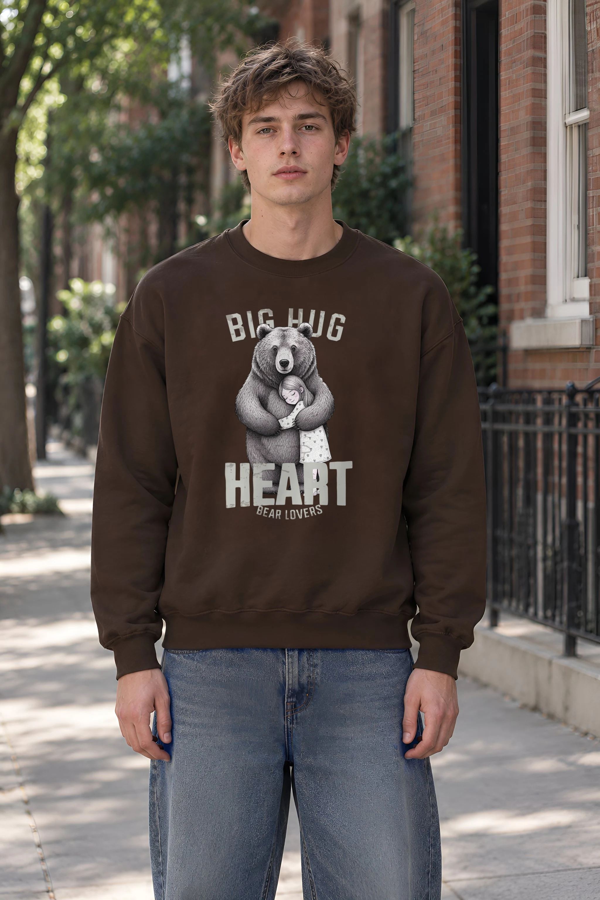 "Bear Hug Heart" 1 Crewneck Sweatshirt