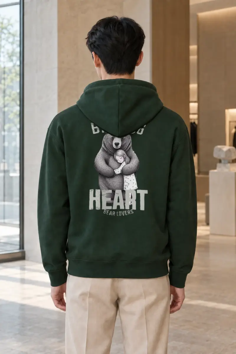 "Bear Hug Heart" Heavy Blend Unisex Pullover Hoodie | Gildan 18500