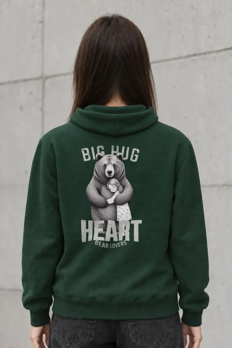 "Bear Hug Heart" Heavy Blend Unisex Pullover Hoodie