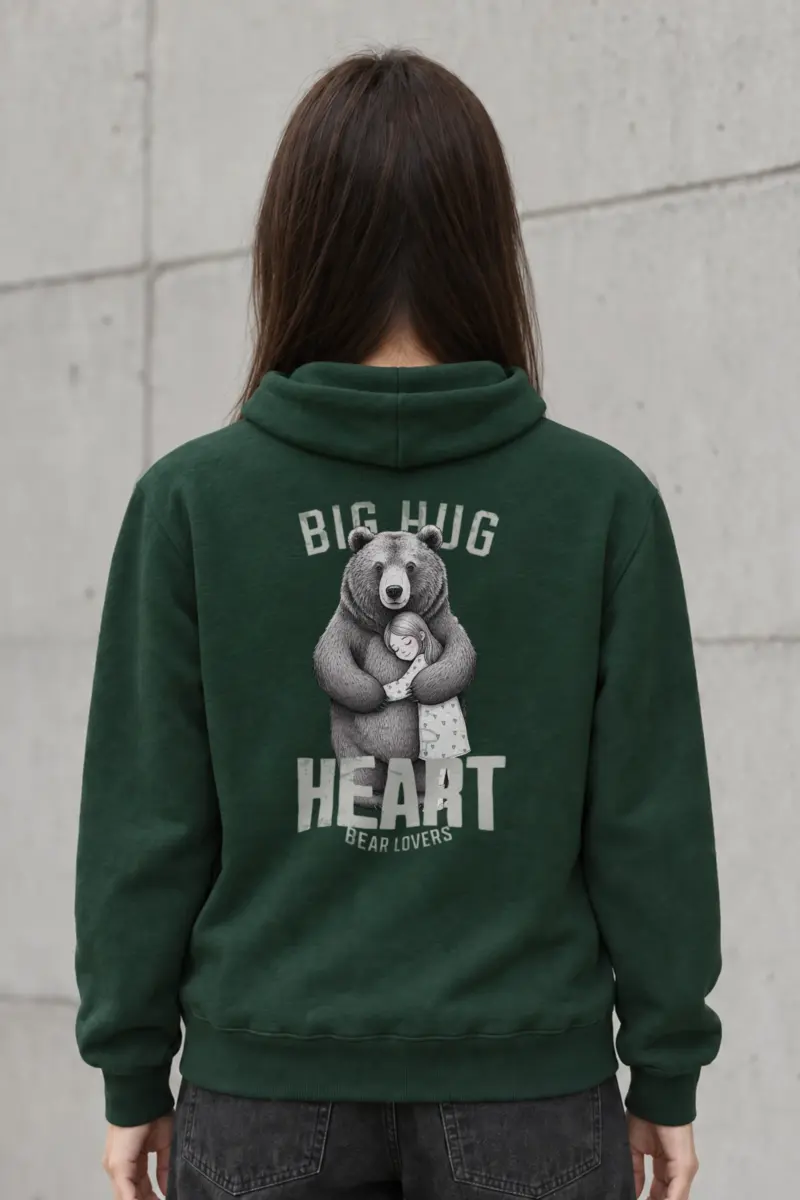"Bear Hug Heart" Heavy Blend Unisex Pullover Hoodie