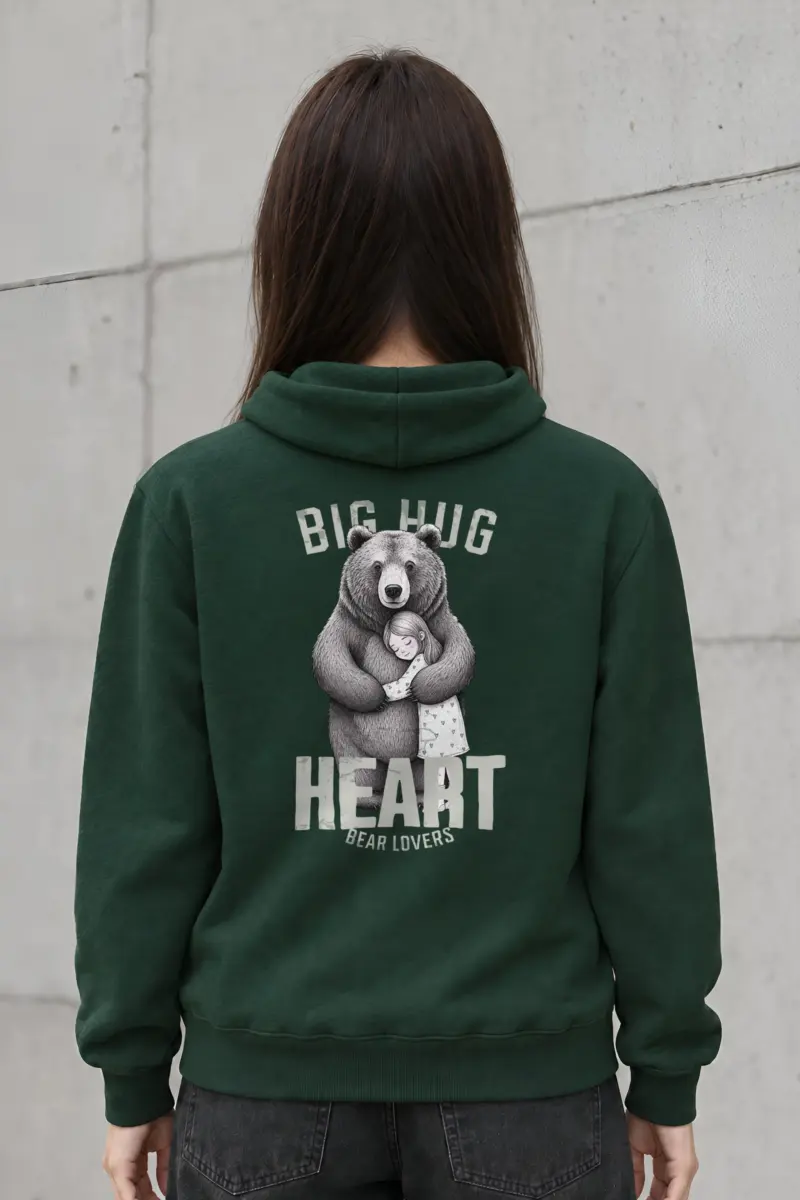 "Bear Hug Heart" Heavy Blend Unisex Pullover Hoodie