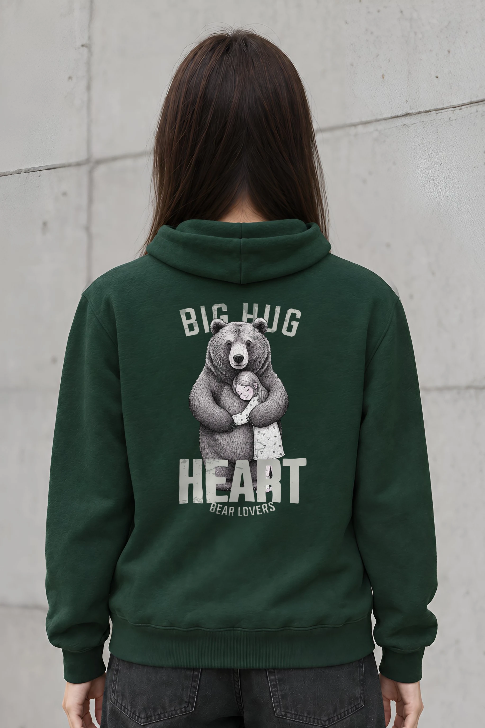 "Bear Hug Heart" Heavy Blend Unisex Pullover Hoodie