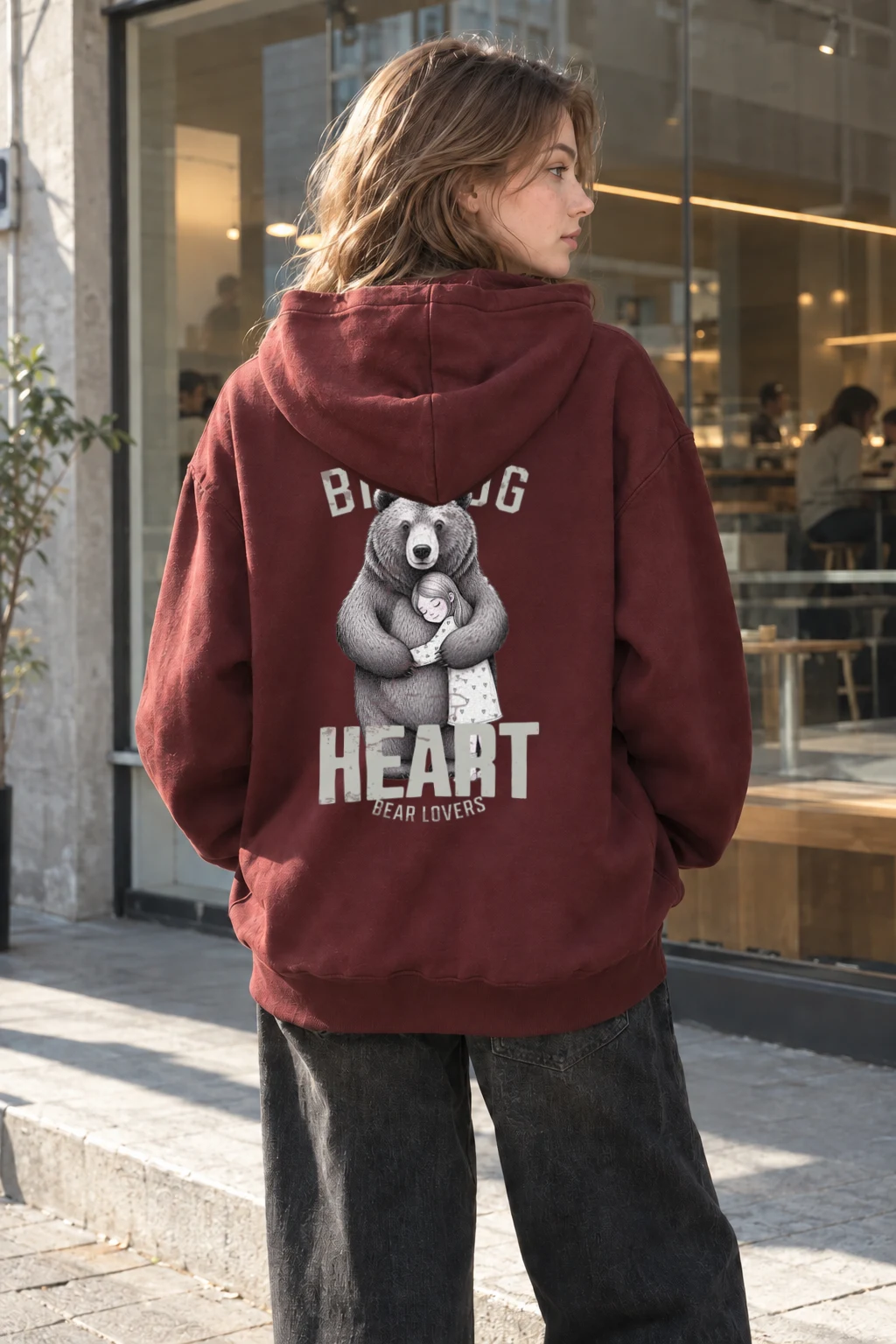 "Bear Hug Heart" Heavy Blend Unisex Pullover Hoodie | Gildan 18500
