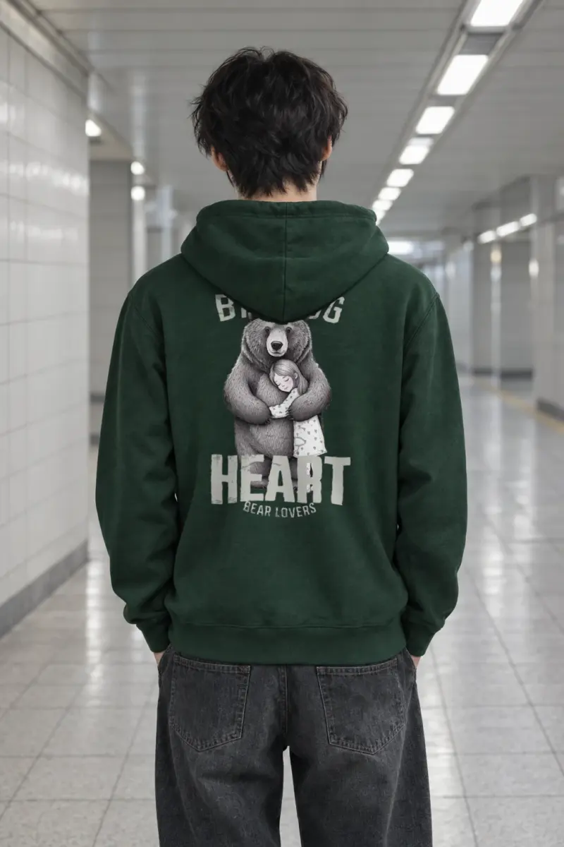 "Bear Hug Heart" Heavy Blend Unisex Pullover Hoodie