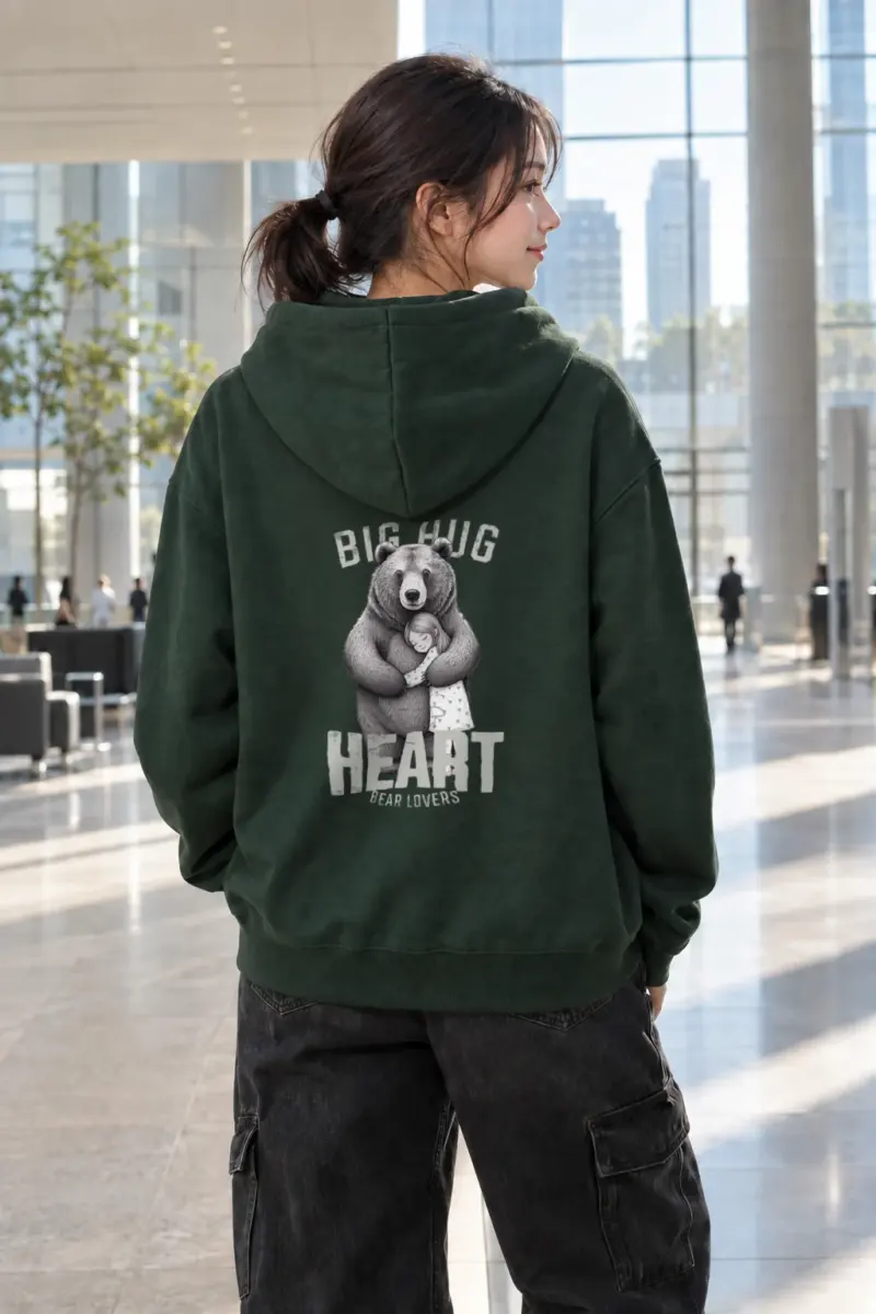 "Bear Hug Heart" Heavy Blend Unisex Pullover Hoodie | Gildan 18500