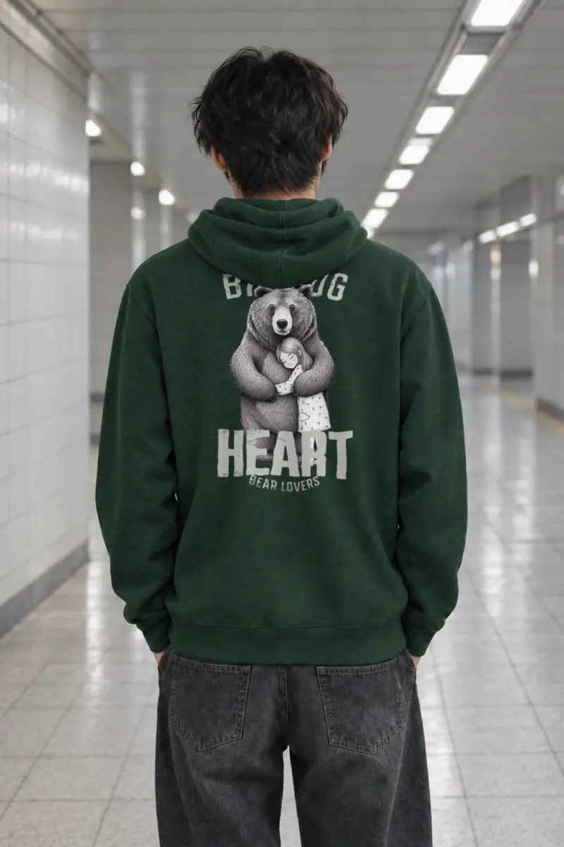 "Bear Hug Heart" Heavy Blend Unisex Pullover Hoodie