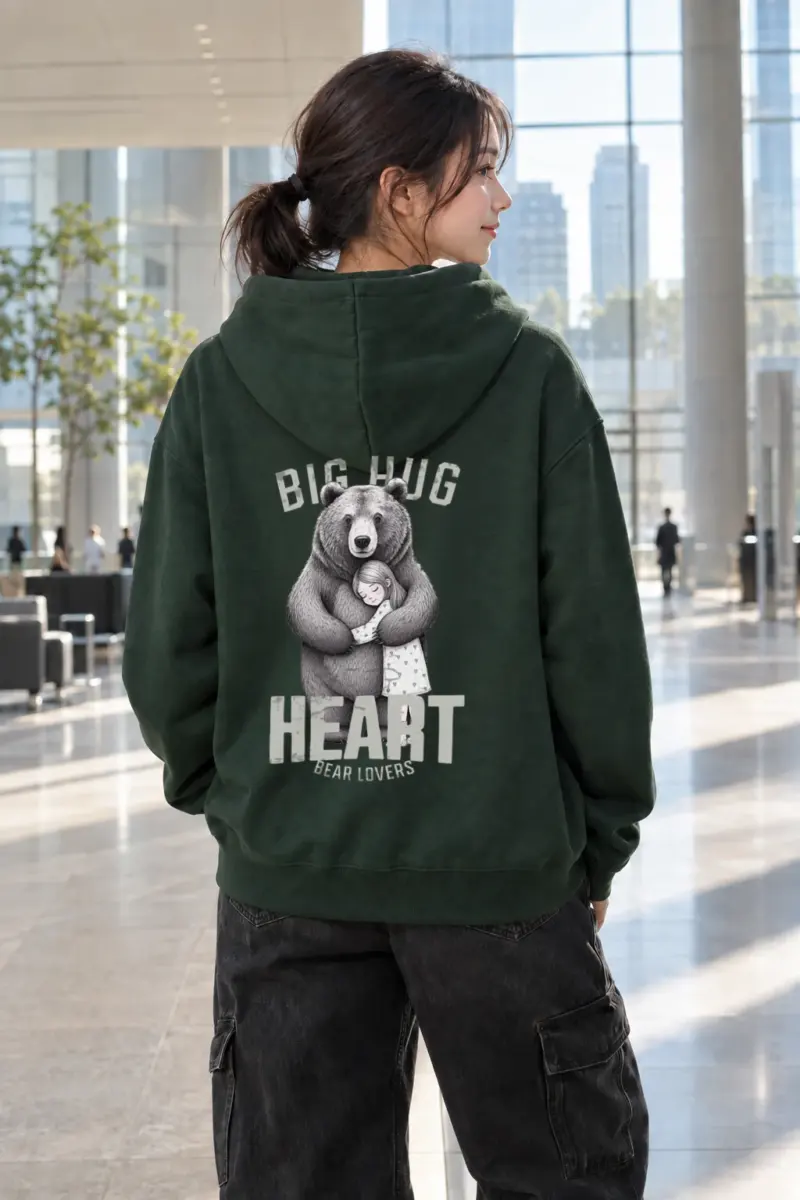 "Bear Hug Heart" Heavy Blend Unisex Pullover Hoodie | Gildan 18500