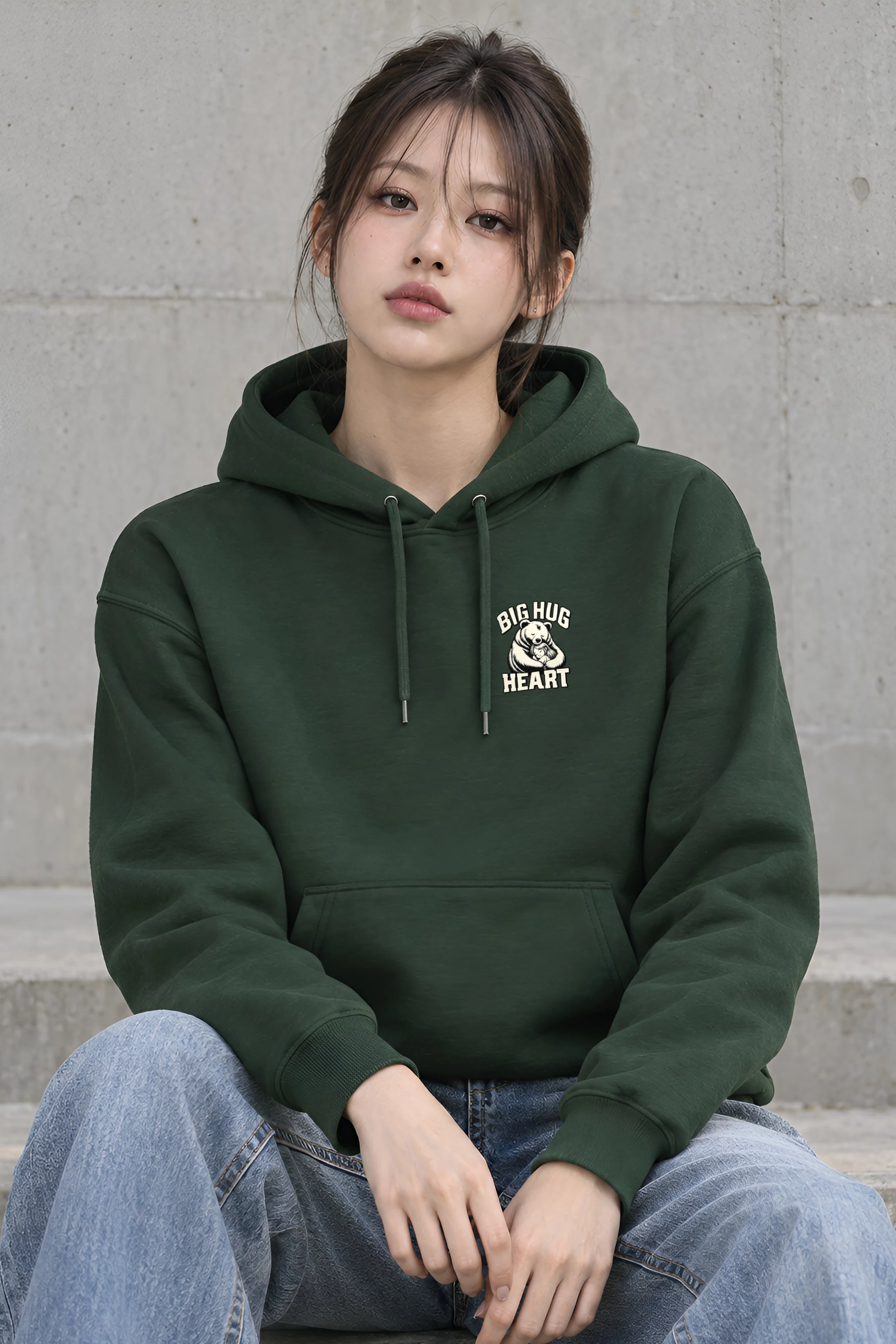 "Bear Hug Heart" Heavy Blend Unisex Pullover Hoodie