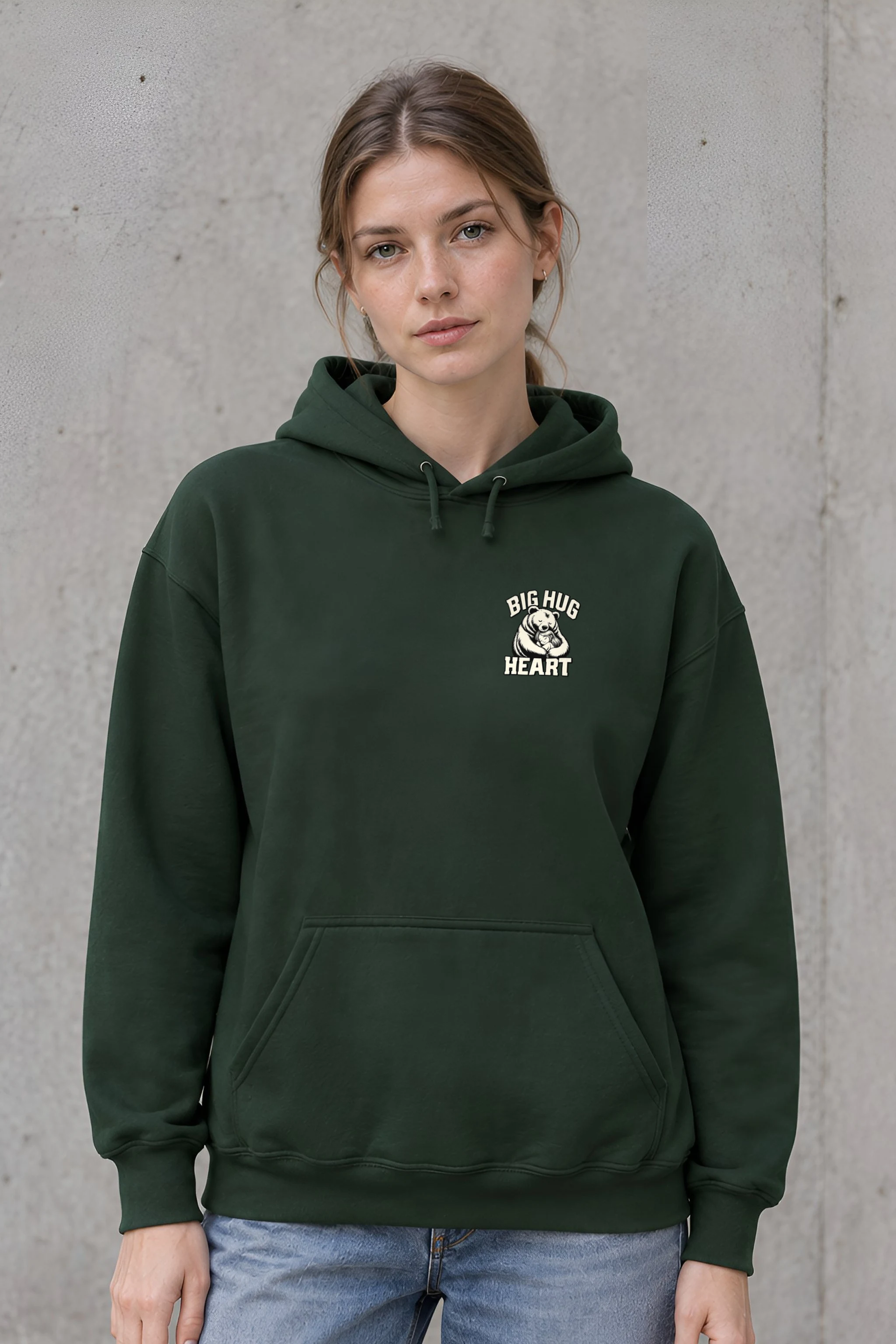 "Bear Hug Heart" 1 Pullover Hoodie