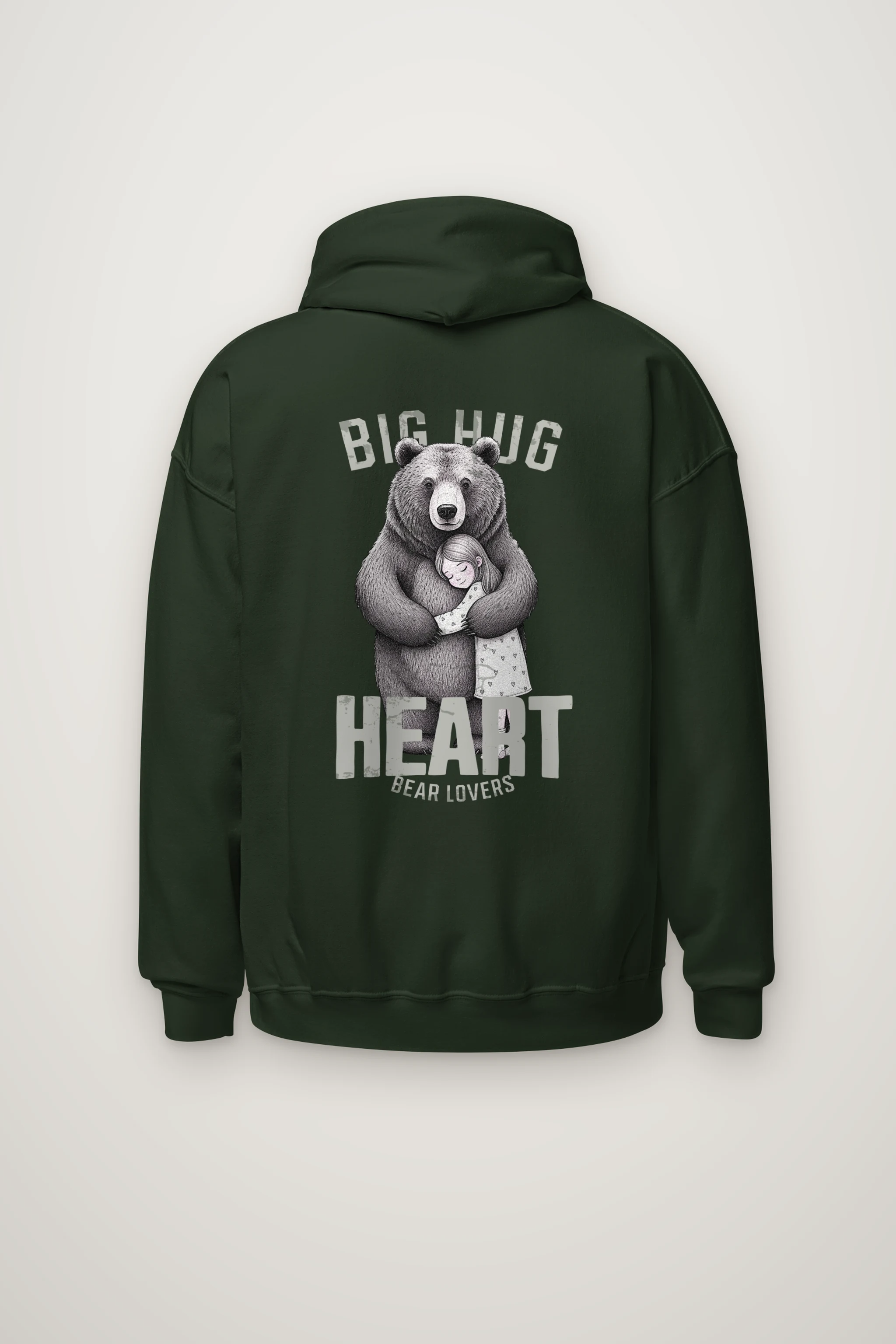 "Bear Hug Heart" Heavy Blend Unisex Pullover Hoodie