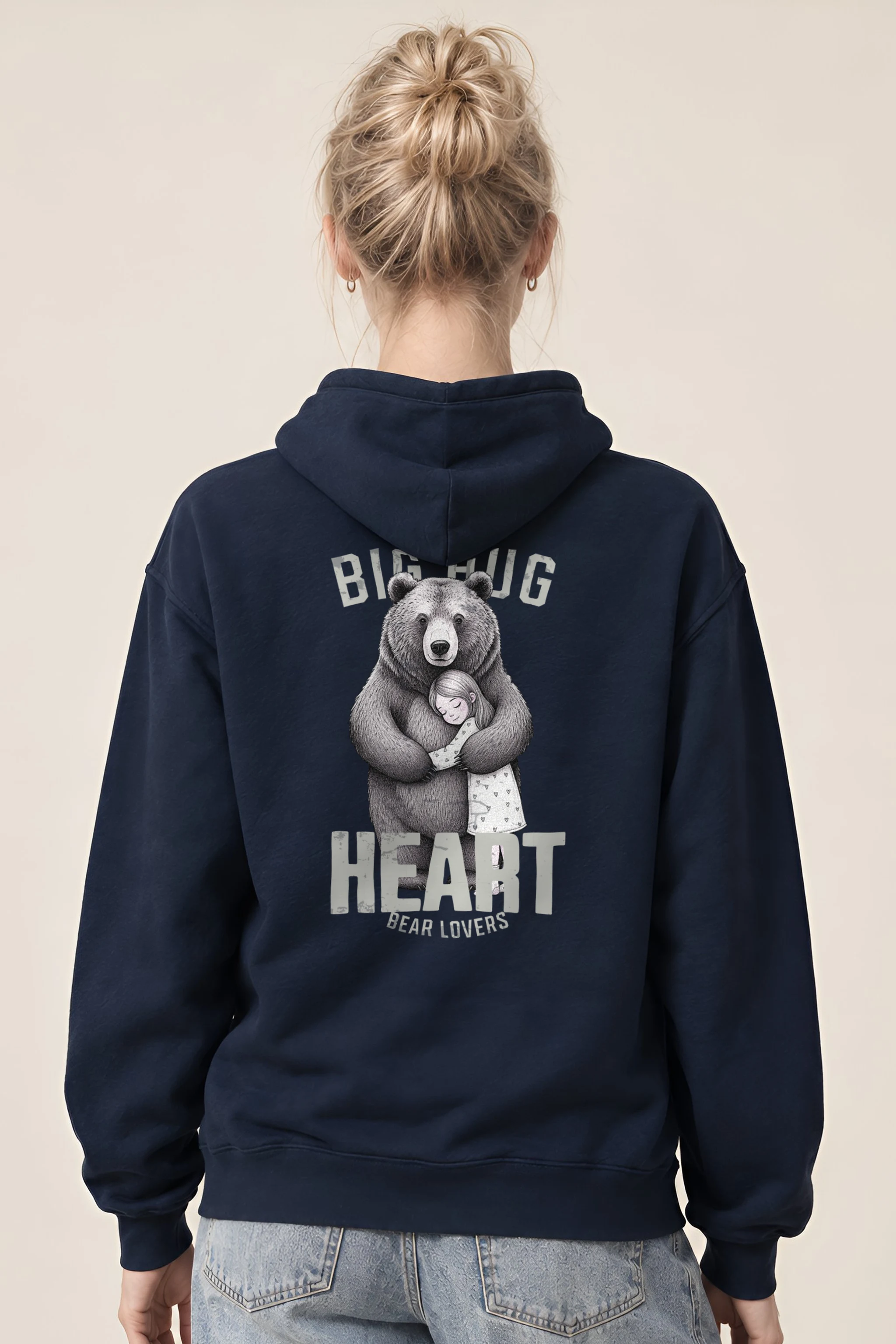 "Bear Hug Heart" 1 Pullover Hoodie