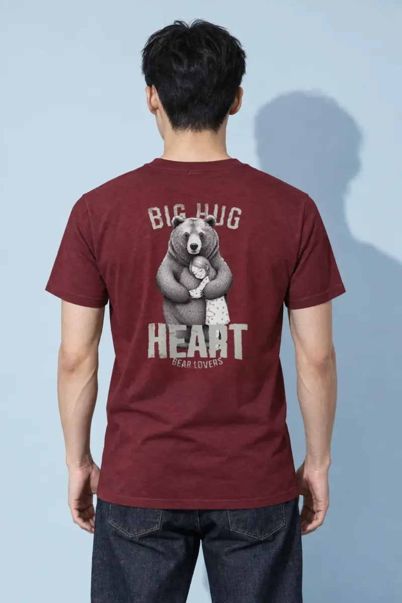 "Bear Hug Heart" Heavyweight Unisex Crewneck T-shirt