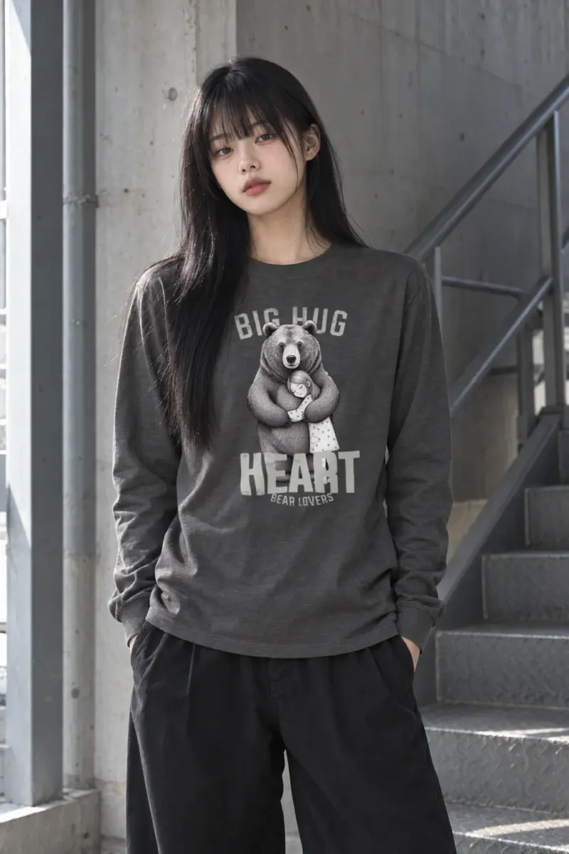 "Bear Hug Heart" Unisex Longsleeve T-shirt