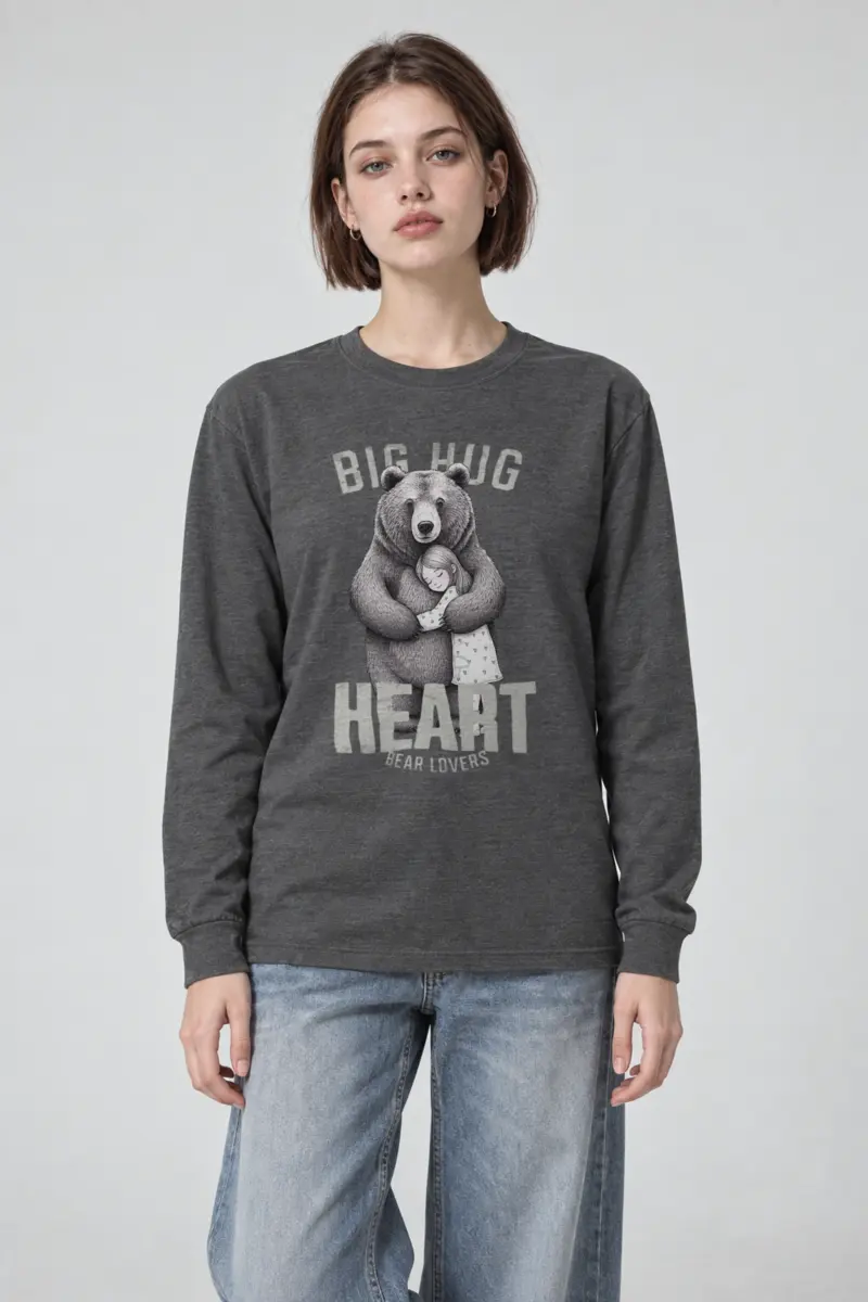 "Bear Hug Heart" Unisex Longsleeve T-shirt