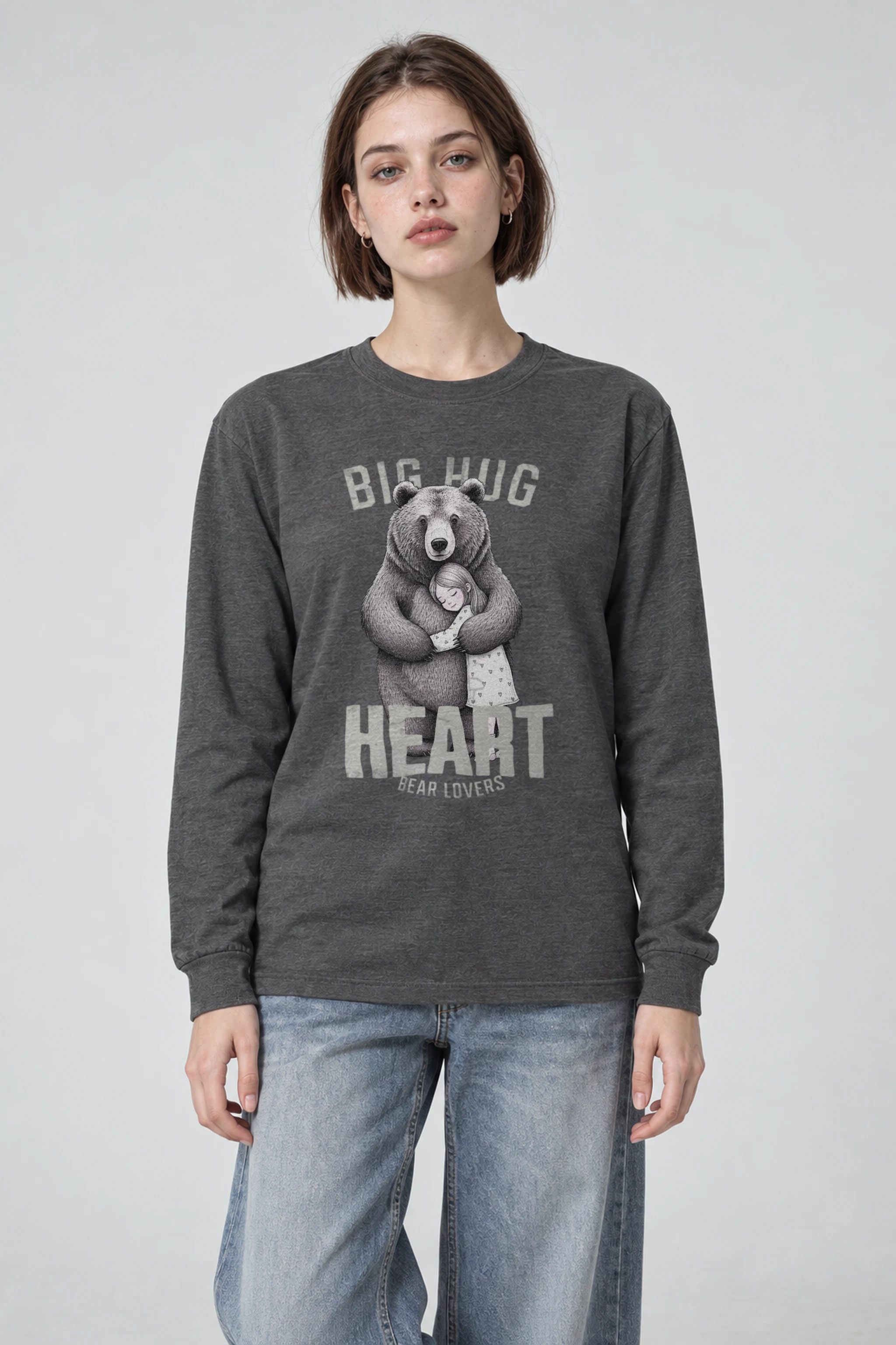 "Bear Hug Heart" Unisex Longsleeve T-shirt
