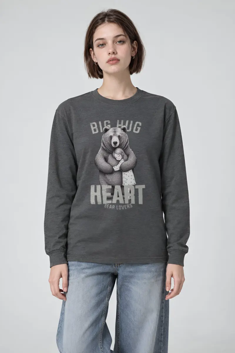"Bear Hug Heart" Unisex Longsleeve T-shirt
