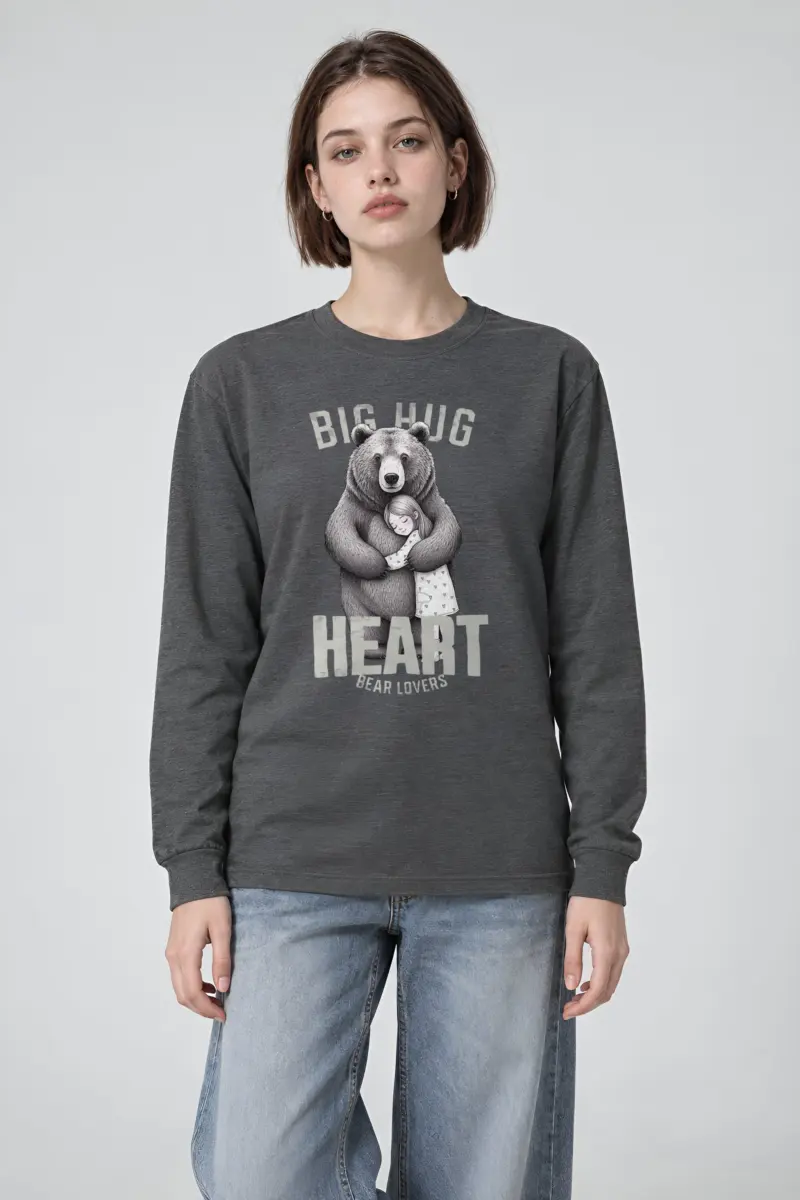 "Bear Hug Heart" Unisex Longsleeve T-shirt