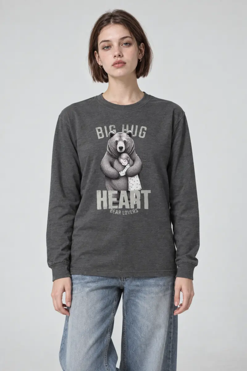 "Bear Hug Heart" Unisex Longsleeve T-shirt