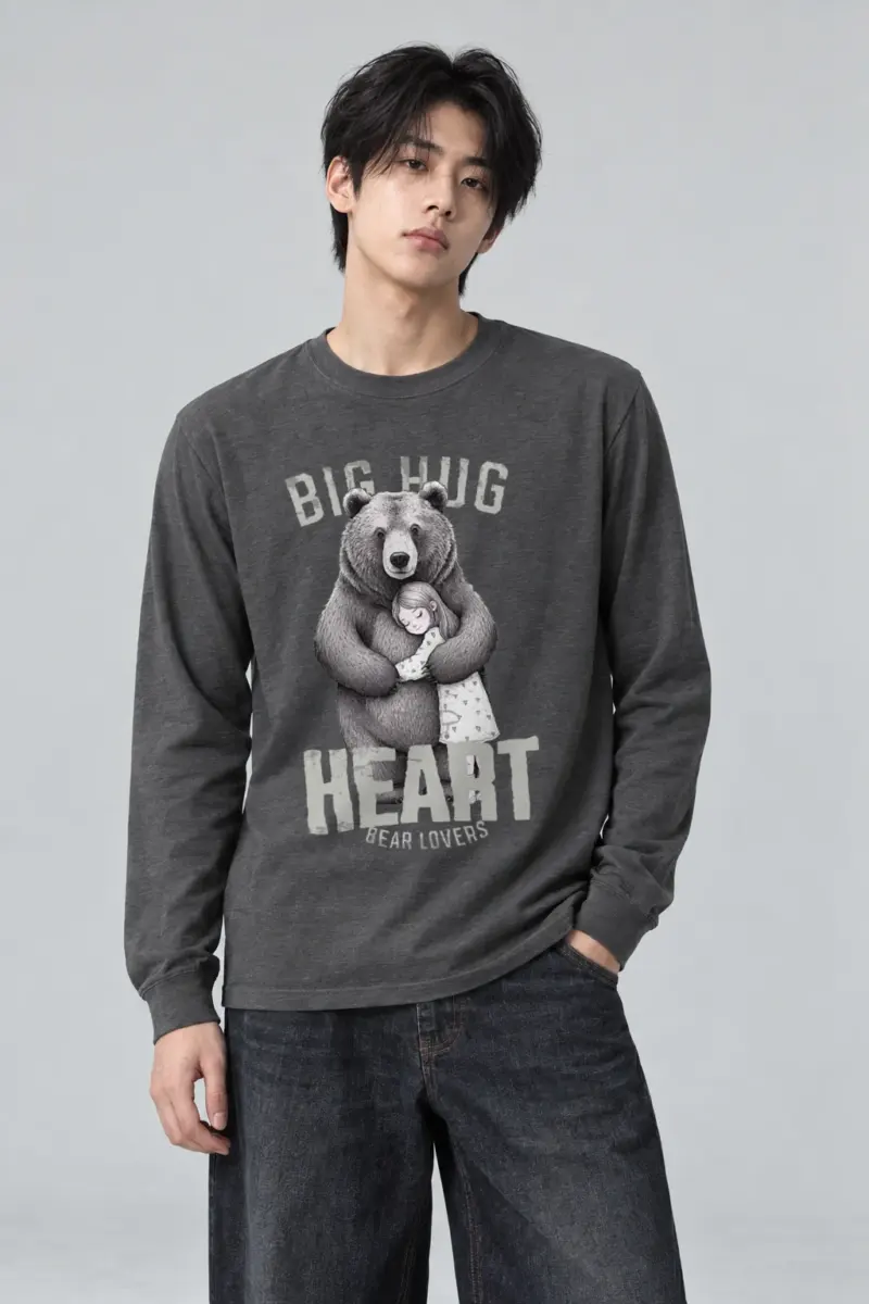 "Bear Hug Heart" Unisex Longsleeve T-shirt