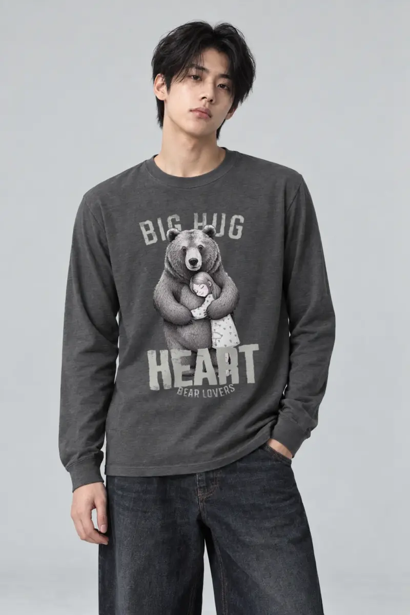 "Bear Hug Heart" Unisex Longsleeve T-shirt
