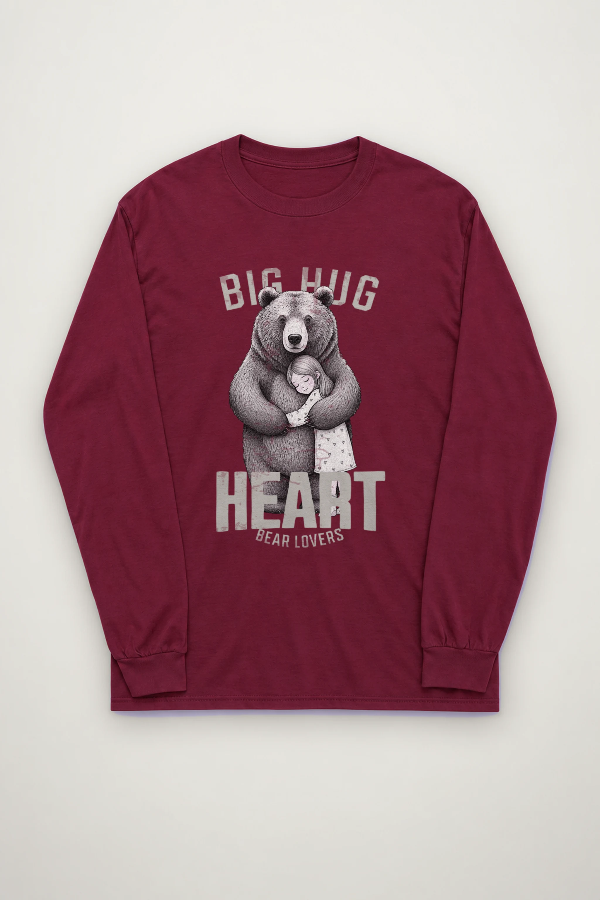 "Bear Hug Heart" Unisex Longsleeve T-shirt