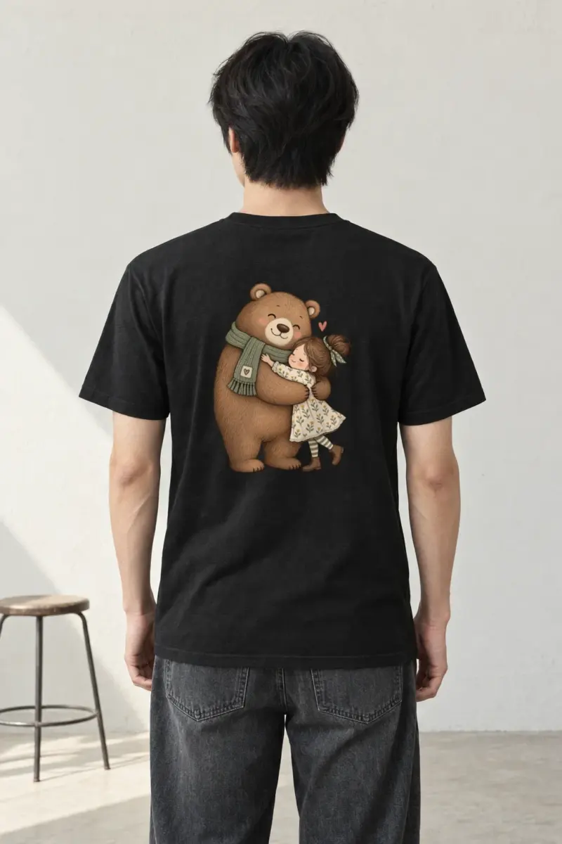 "Bear Hug" Heavyweight Unisex Crewneck T-shirt
