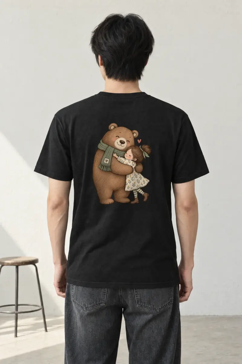 "Bear Hug" Heavyweight Unisex Crewneck T-shirt